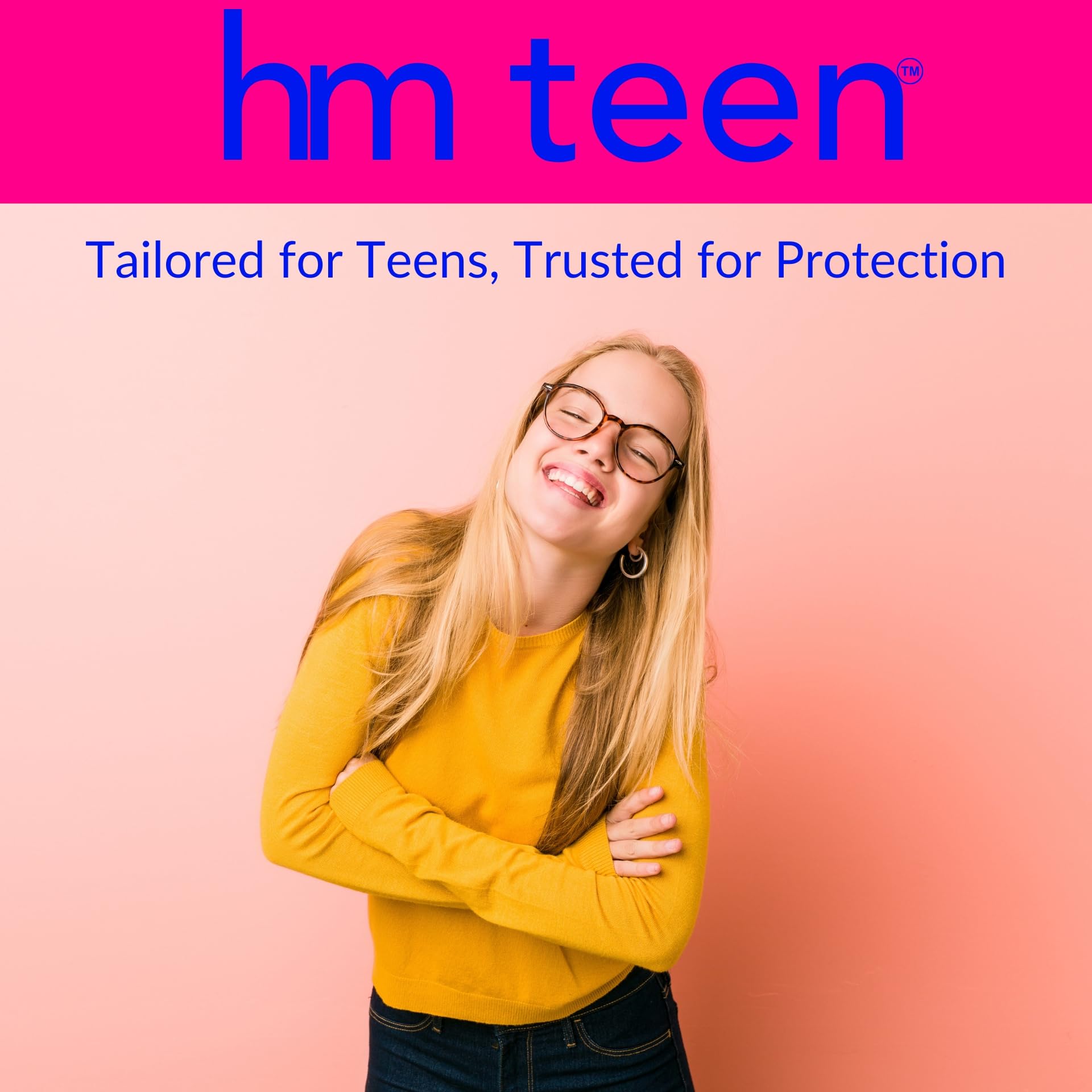 HM Teen | Pads for Teens | 100% Organic Cotton Pad Topsheet | Non Toxic Teen Pads with Wings - AB Mystery