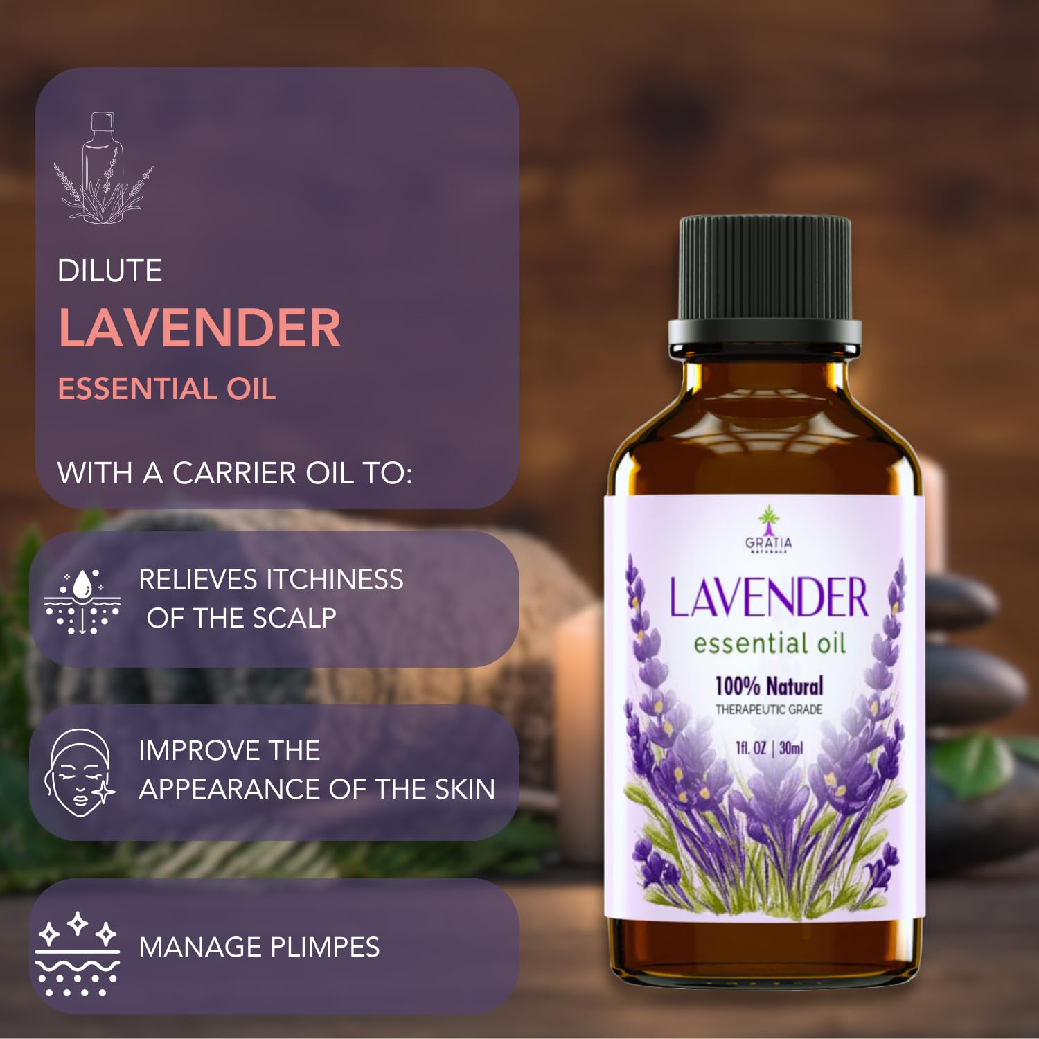 Gratia Naturals Lavender Essential Oil - 100% Pure and Natural … - AB Mystery