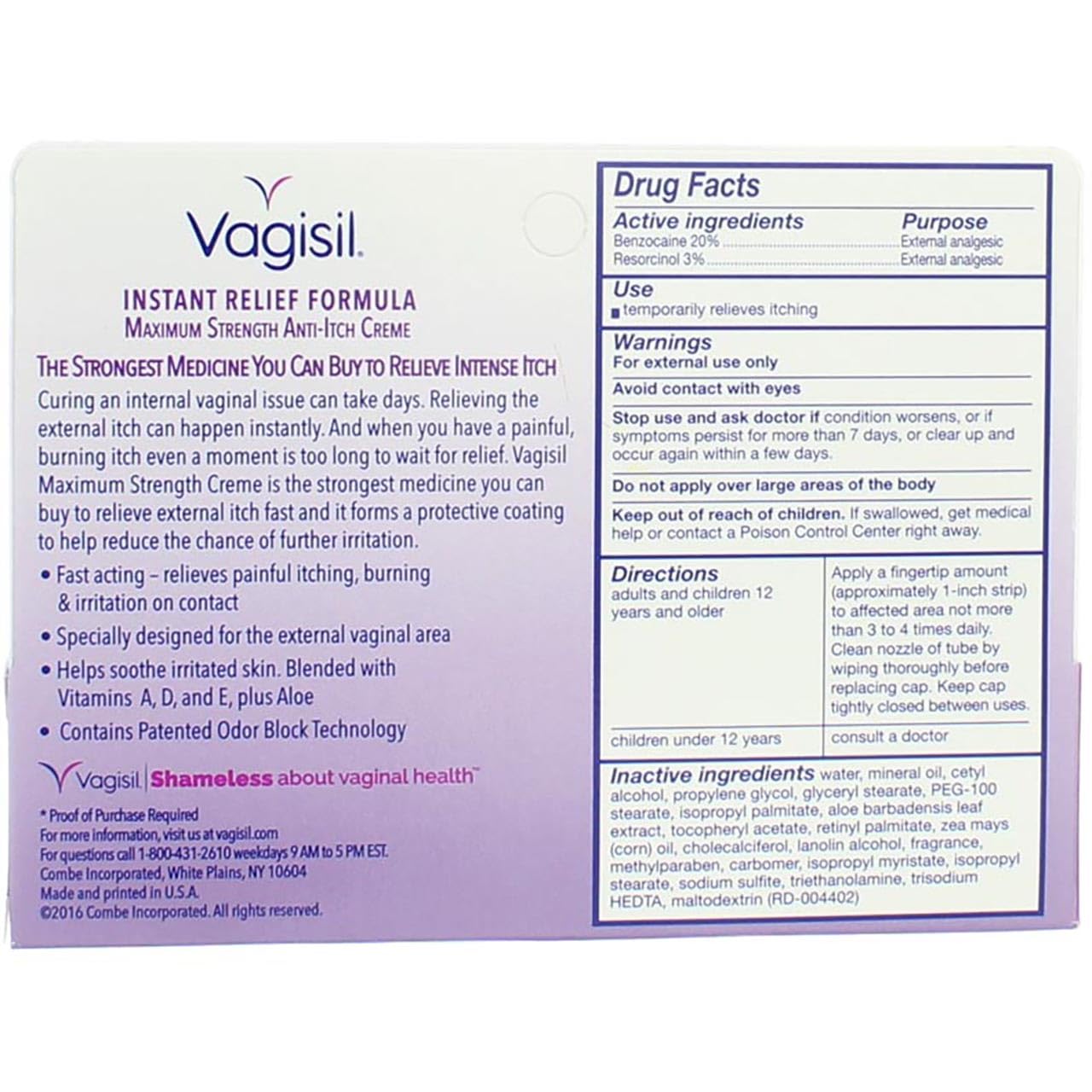 Vagisil Maximum Strength Anti-Itch Creme 1 oz (Pack of 9) - AB Mystery