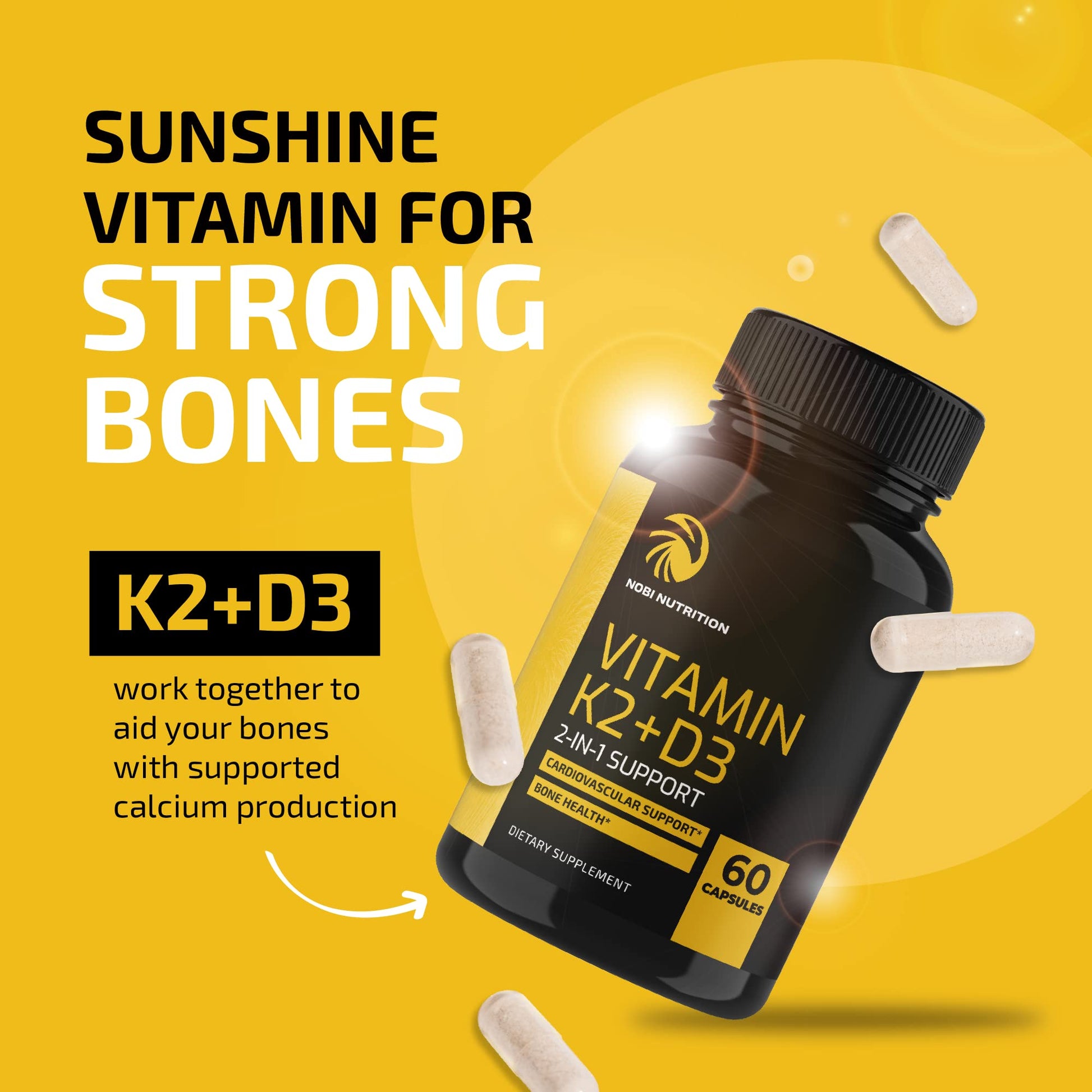 Vitamin D3 K2 5000 IU for Immune System, Strong Bones & Teeth Support | Vitamin D3 - AB Mystery
