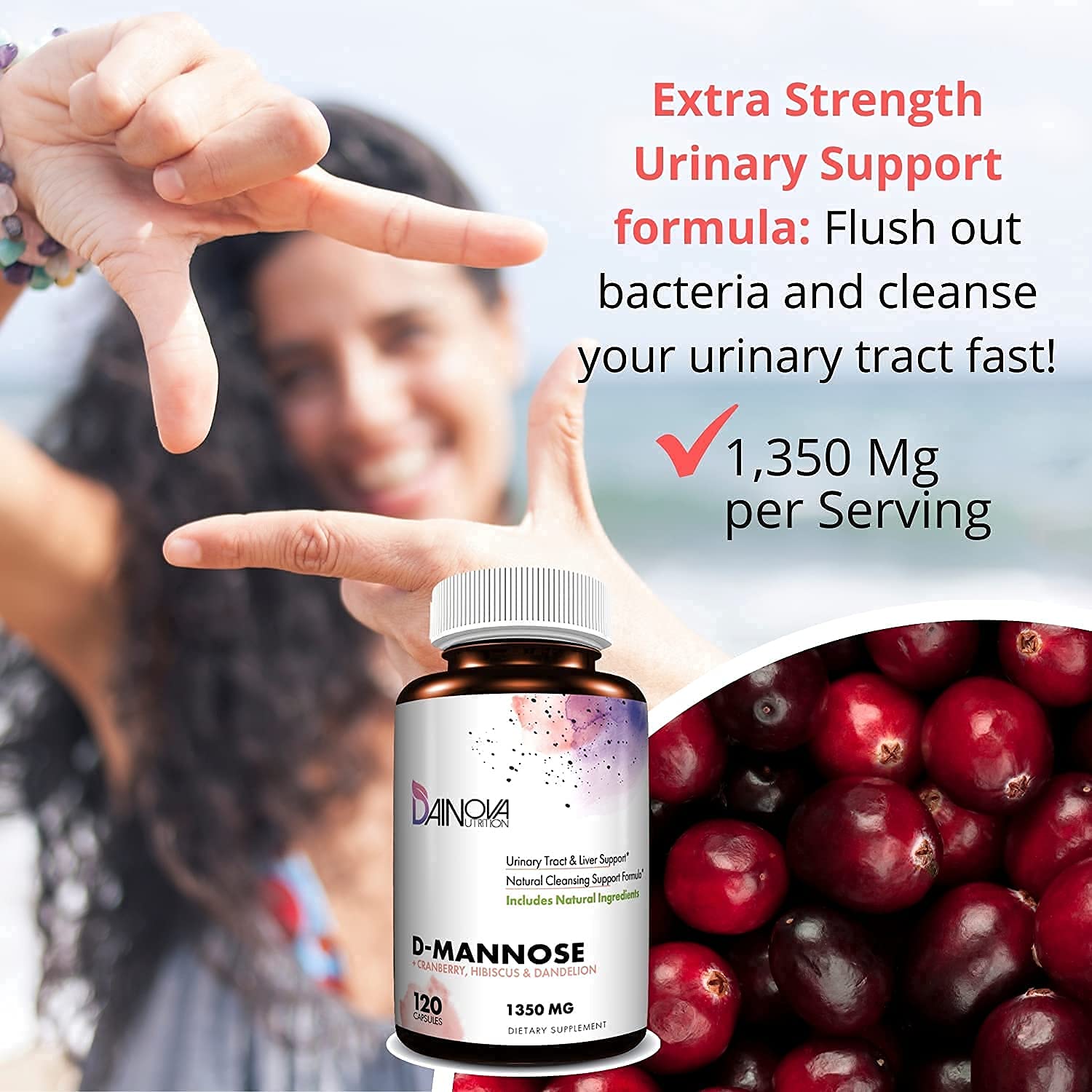 Dainova Nutrition D Mannose Capsules and Probiotics for Women Bundle I Urinary Tract - AB Mystery