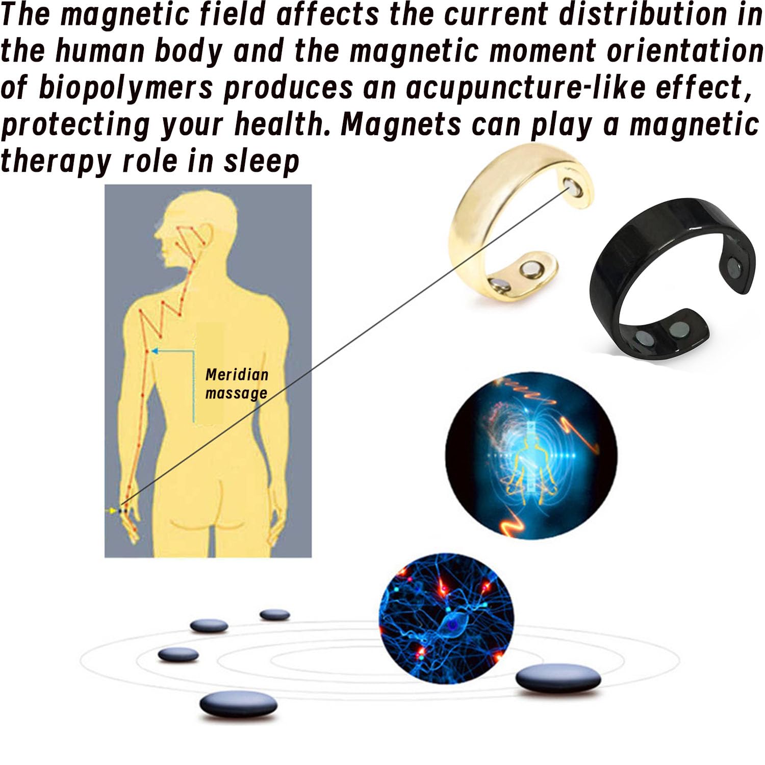 HVZZ Calmi Ring, Olux Rings for Women, Calmi Magnetic Ring for Lymphatic Drainage Arthritis Pain Relief - AB Mystery