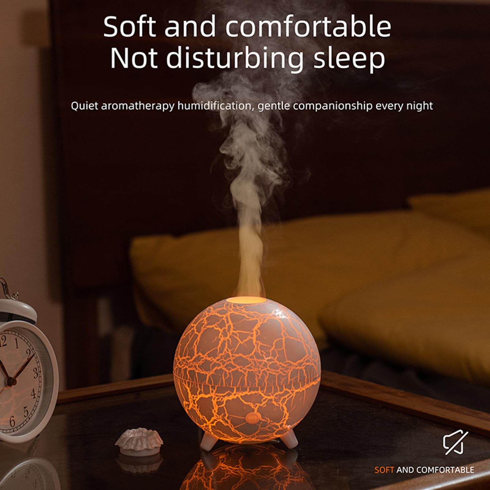Volcano Humidifier Flame Aromatherapy Diffuser, 7 Colors Flame 200ml Essential Oil Diffusers - AB Mystery