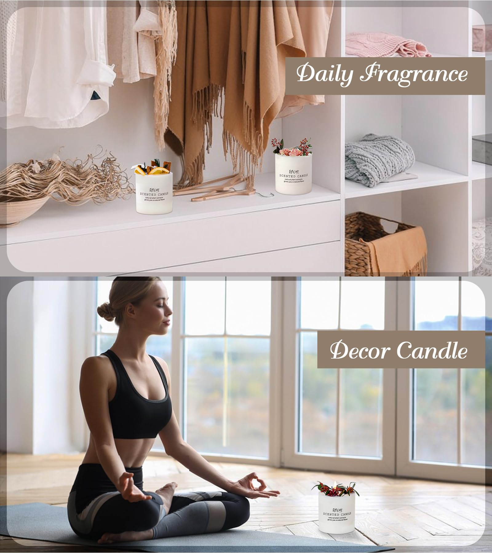 Candles Clearance | Eucalyptus & Orange Aromatherapy Candles | 10 oz Scented Candles - AB Mystery