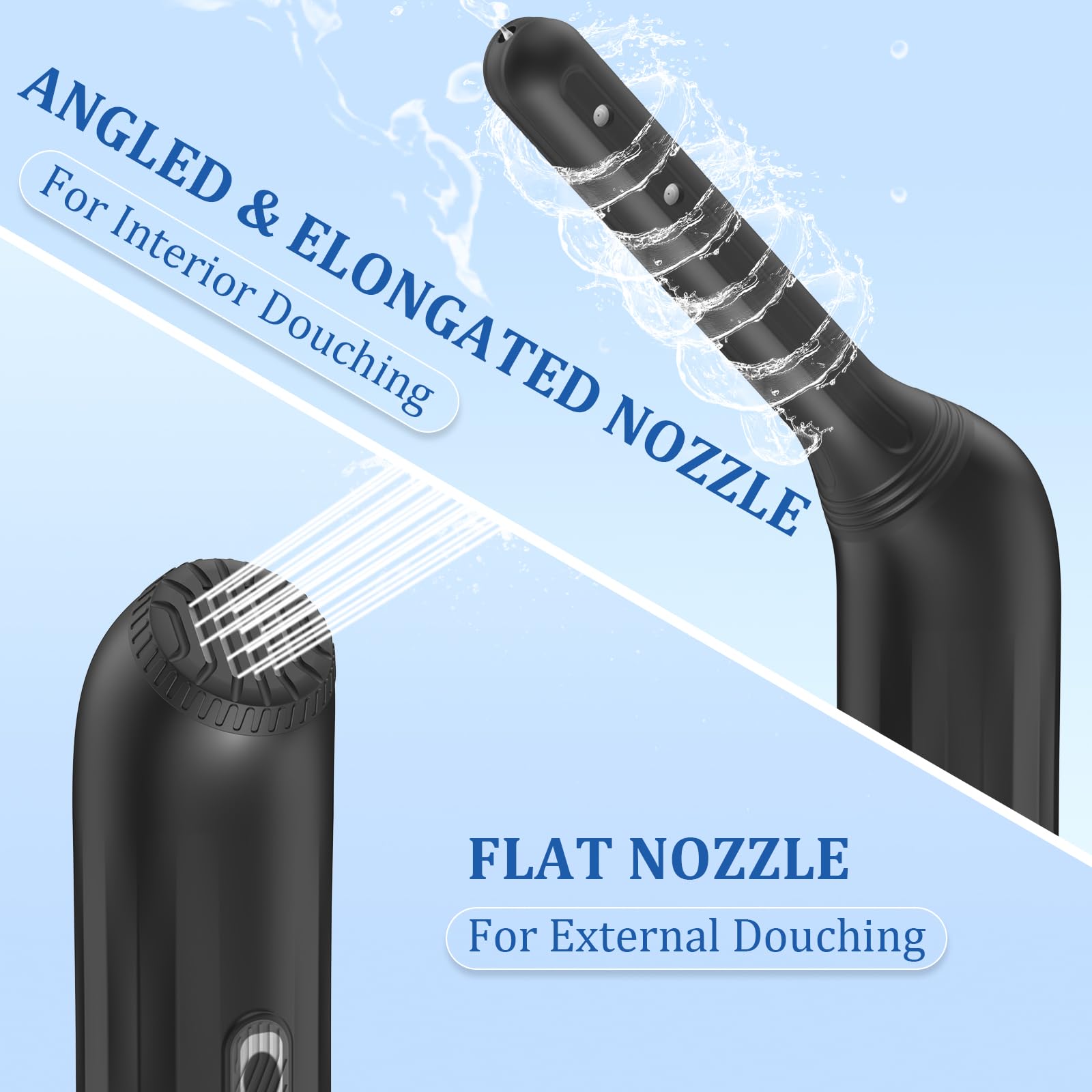 Enema Douches for Men Women, Automatic Anal Douche Cleaner with 3 Speeds, Silicone Enema Nozzles - AB Mystery