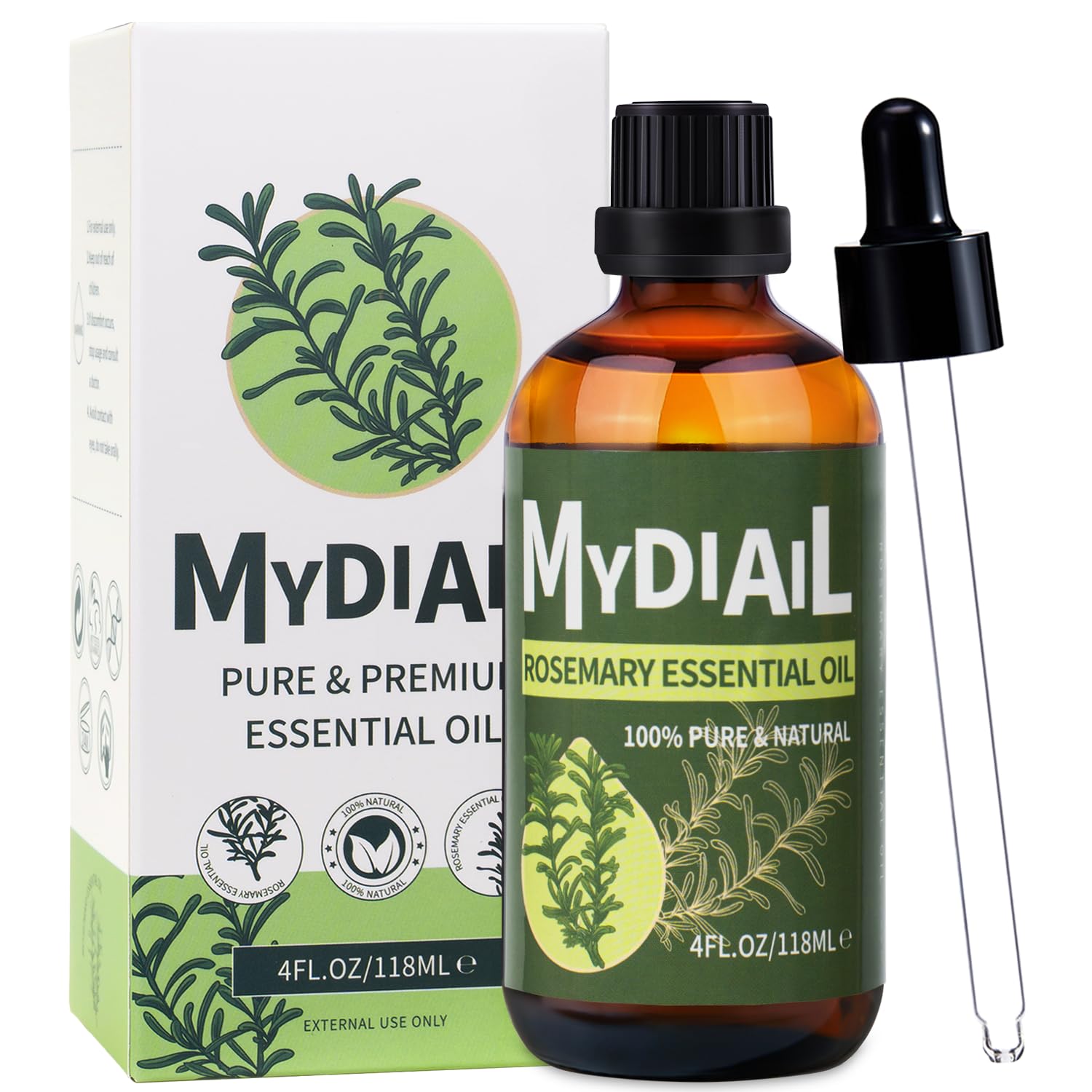 MYDIAIL Rosemary Essential Oil 4oz Pure Rosemary Oil 100% Natural Premium Essential Oil