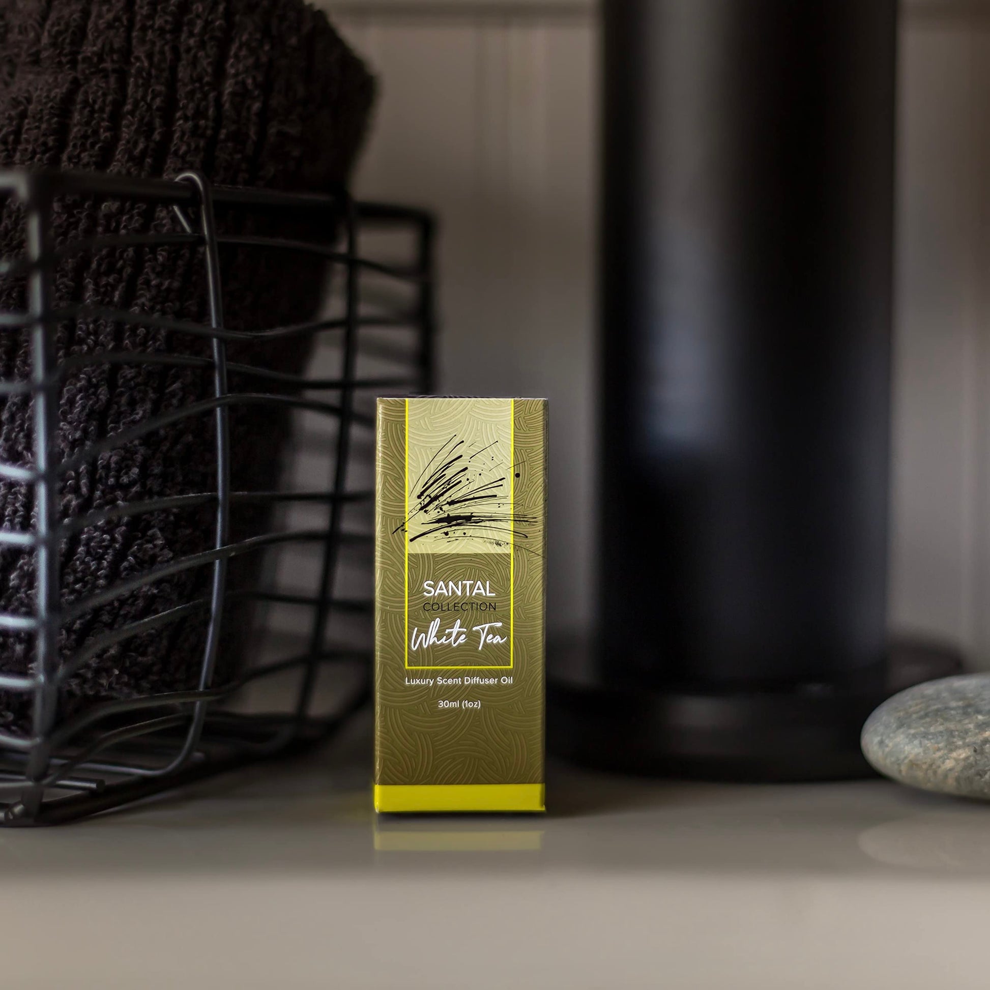 Santal White Tea Diffuser Oil - Air-Scent Aroma and Essential Oil Blend for Aromatherapy Diffusers - 30 Milliliter - AB Mystery