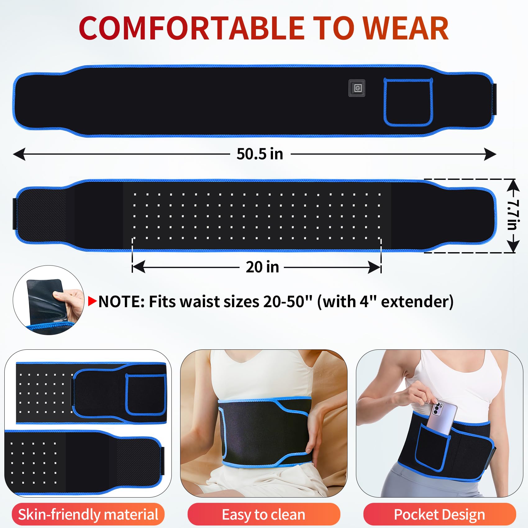 Red Light Therapy Belt, Infrared Light Therapy Red Light Therapy Device, Infrared Light Therapy Wrap - AB Mystery