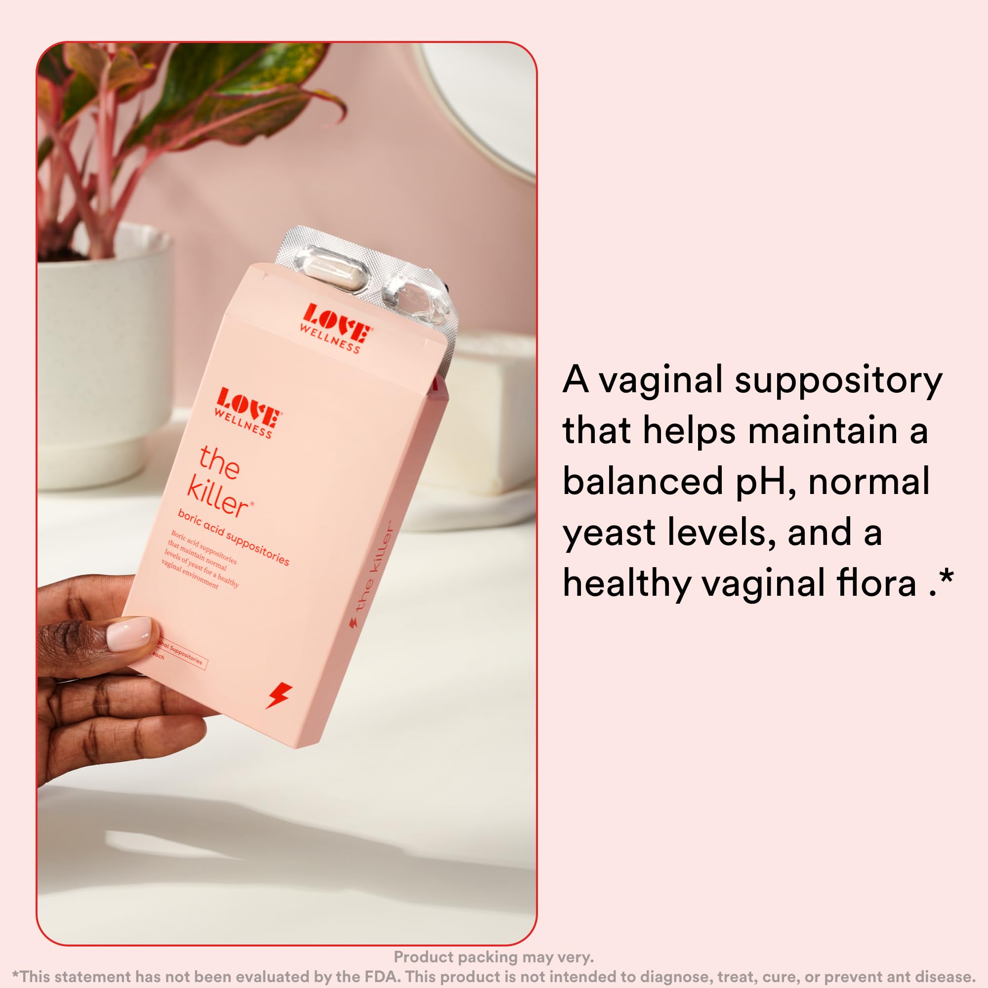 Love Wellness Good Girl Probiotics & The Killer | Vaginal pH Balance Supplement & Boric Acid Suppositories - AB Mystery