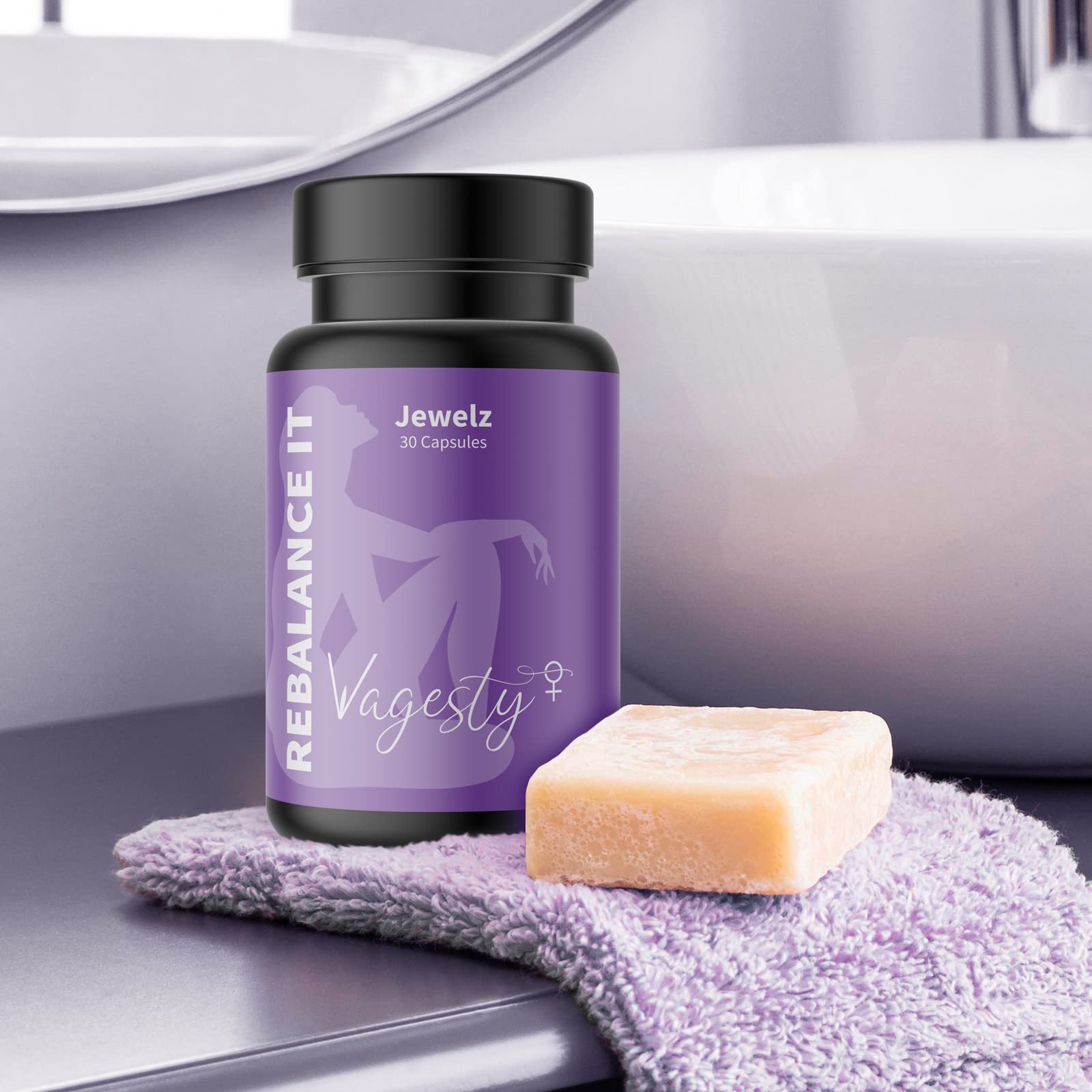 Vagesty Jewelz boric Acid Vaginal Suppositories, 100% Pure boric Acid, rebalance Vaginal pH - AB Mystery