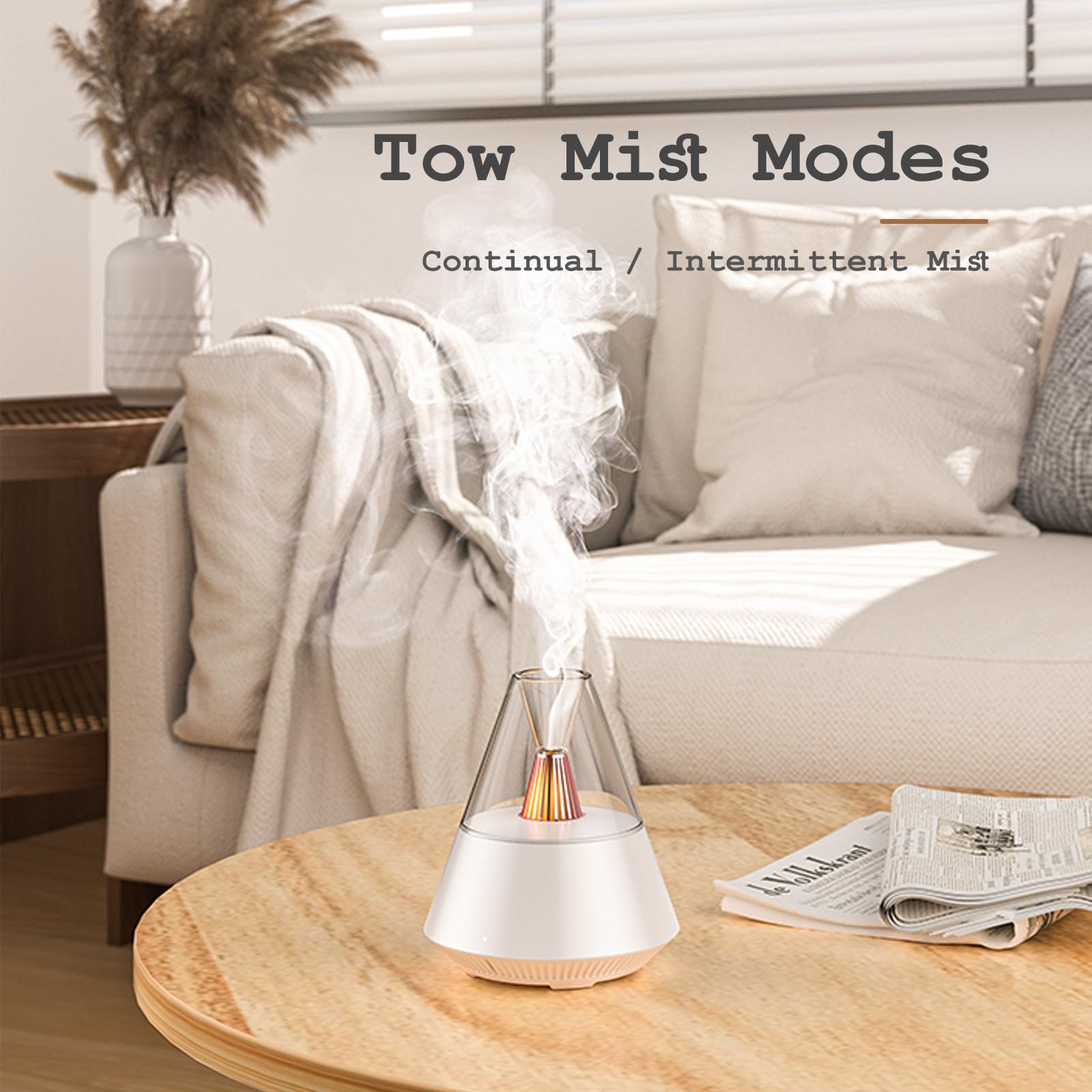 TriPro Essential Oils Aroma Diffuser,Portable Humidifier with Cool Mist and Warm Light Effect,Remote Control - AB Mystery