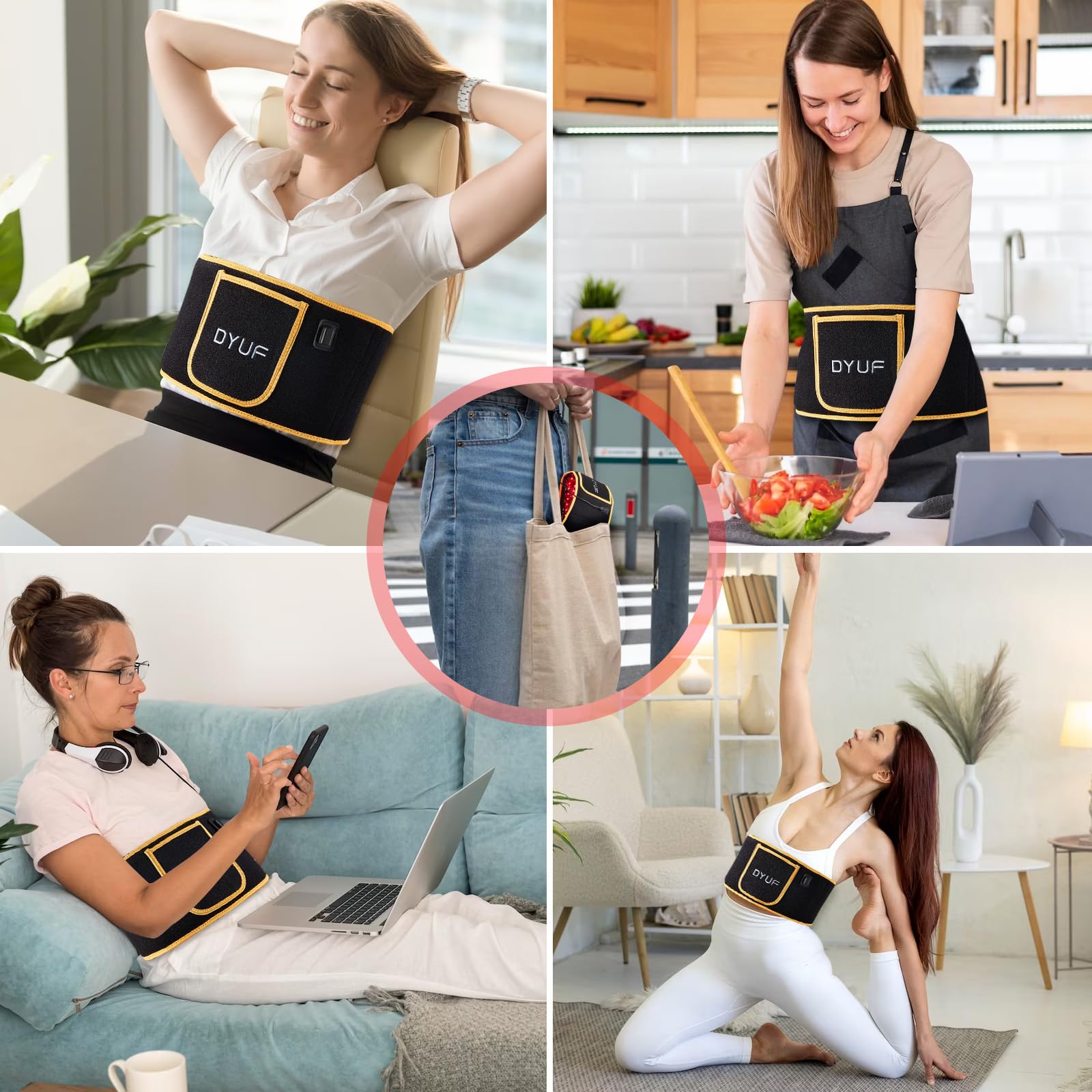 Red Light Therapy Belt DYUF Infrared Light Therapy : Muscle Recovery, Pain Relief, and Healing Device - AB Mystery