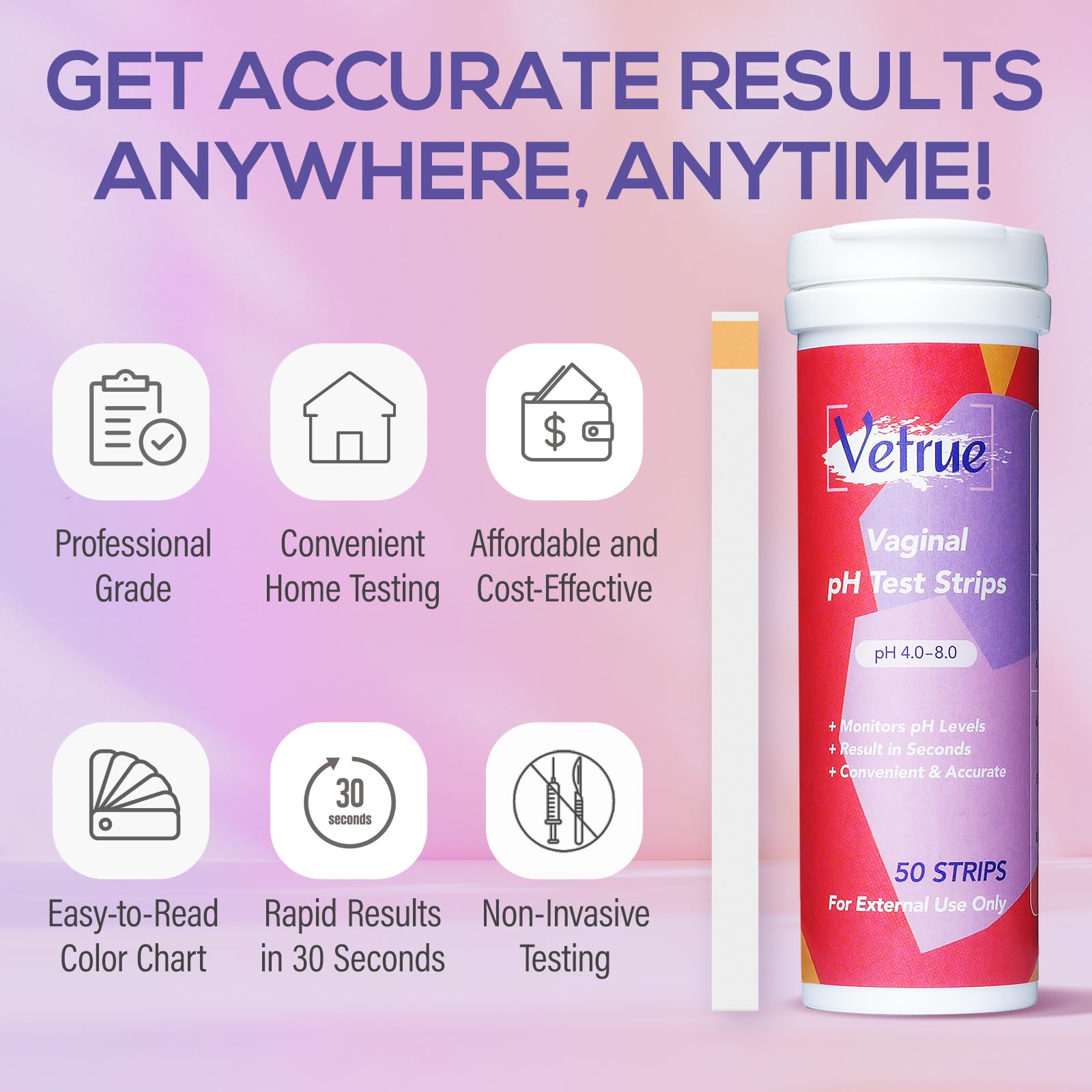 Vaginal pH Test Strips for Women, Convenient Testing Solution for Assessing and Maintaining - AB Mystery