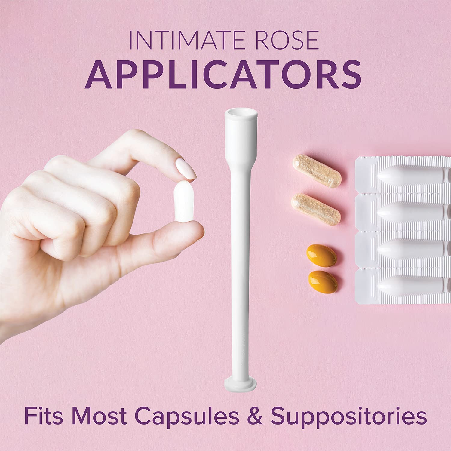 Intimate Rose 15 Count Vaginal Suppository Applicator - Fits Most Boric Acid Suppositories & Vaginal - AB Mystery