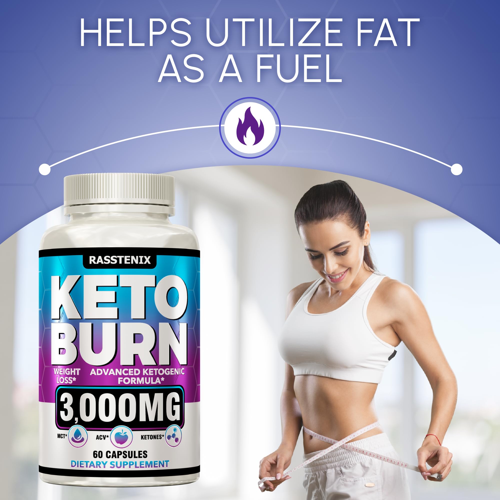 Rasstenix (2 Pack) Keto Pills - Lean Keto Diet Pills - Weight Fat Management Loss - AB Mystery