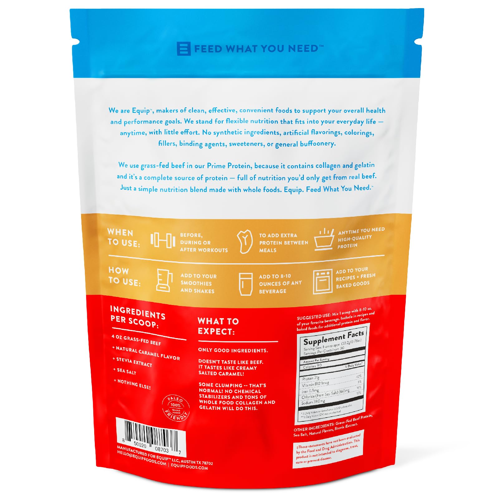 Equip Foods Prime Protein - Grass Fed Beef Protein Powder Isolate - Paleo and Keto - AB Mystery