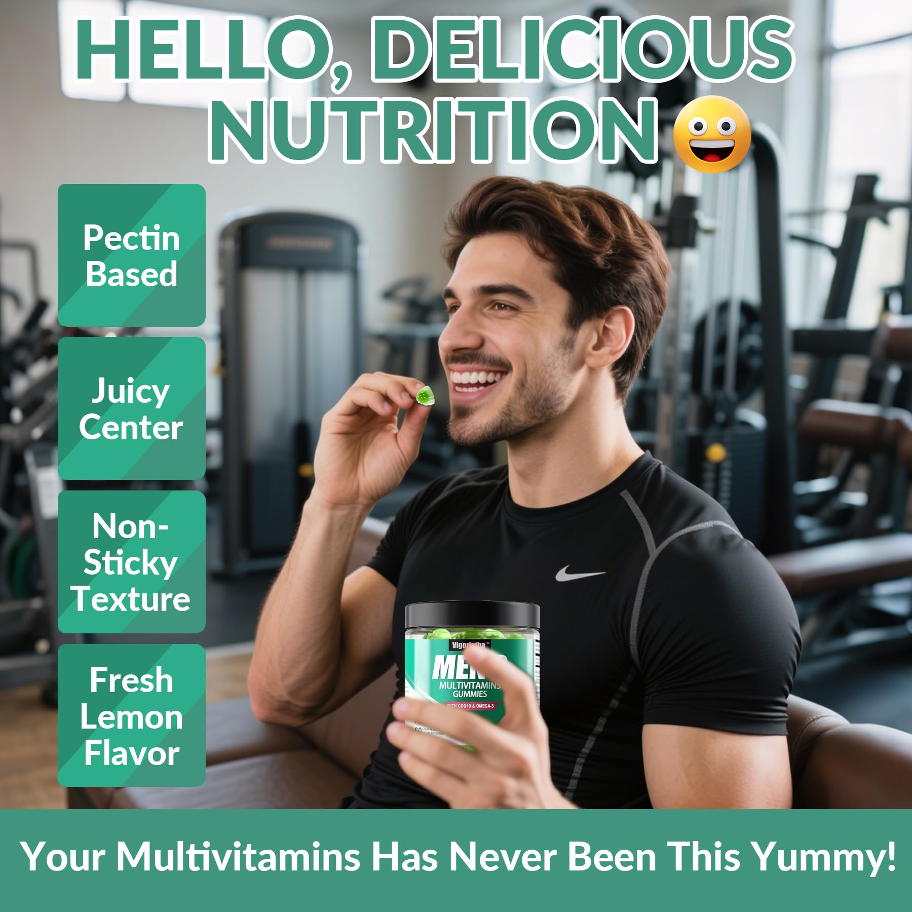 2 Pack Mens Multivitamins Gummies- Methylated Multivitamin for Men with Coq 10, Vegan Omega 3, Vitamins A C E D3 K2 B6 B12 B1 B2 - AB Mystery