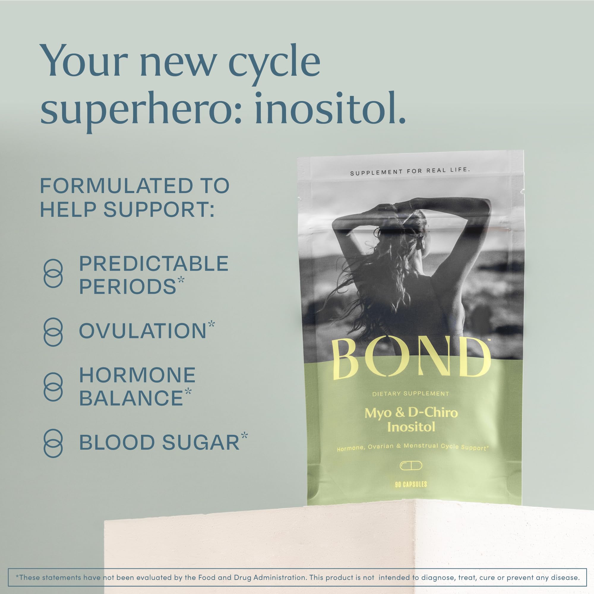 BOND Daily Balance and Myo-Inositol & D-Chiro Inositol Capsules Bundle: Hormone Balance and Healthy BOND