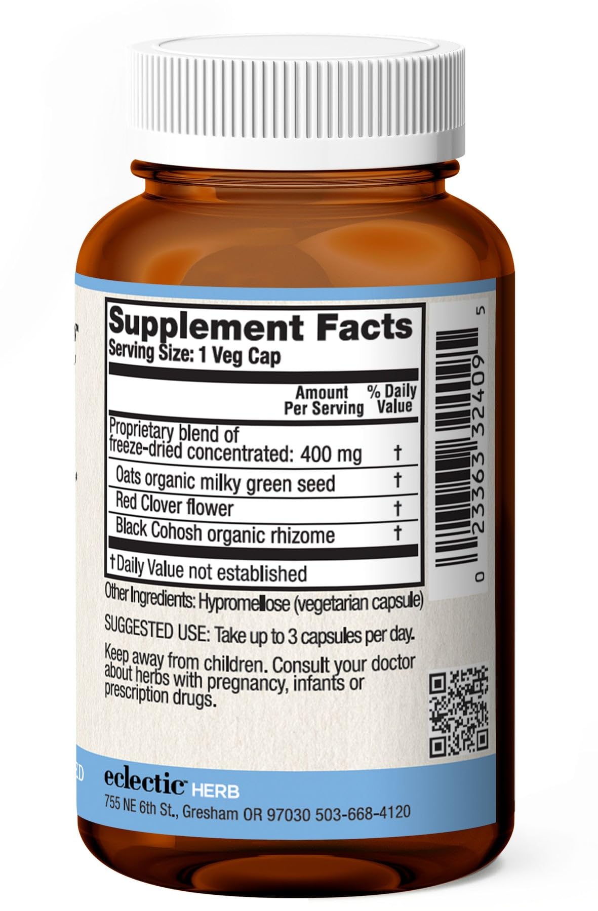 Eclectic Institute Raw Fresh Freeze-Dried Menopause Support | 45 CT (400 mg) - AB Mystery