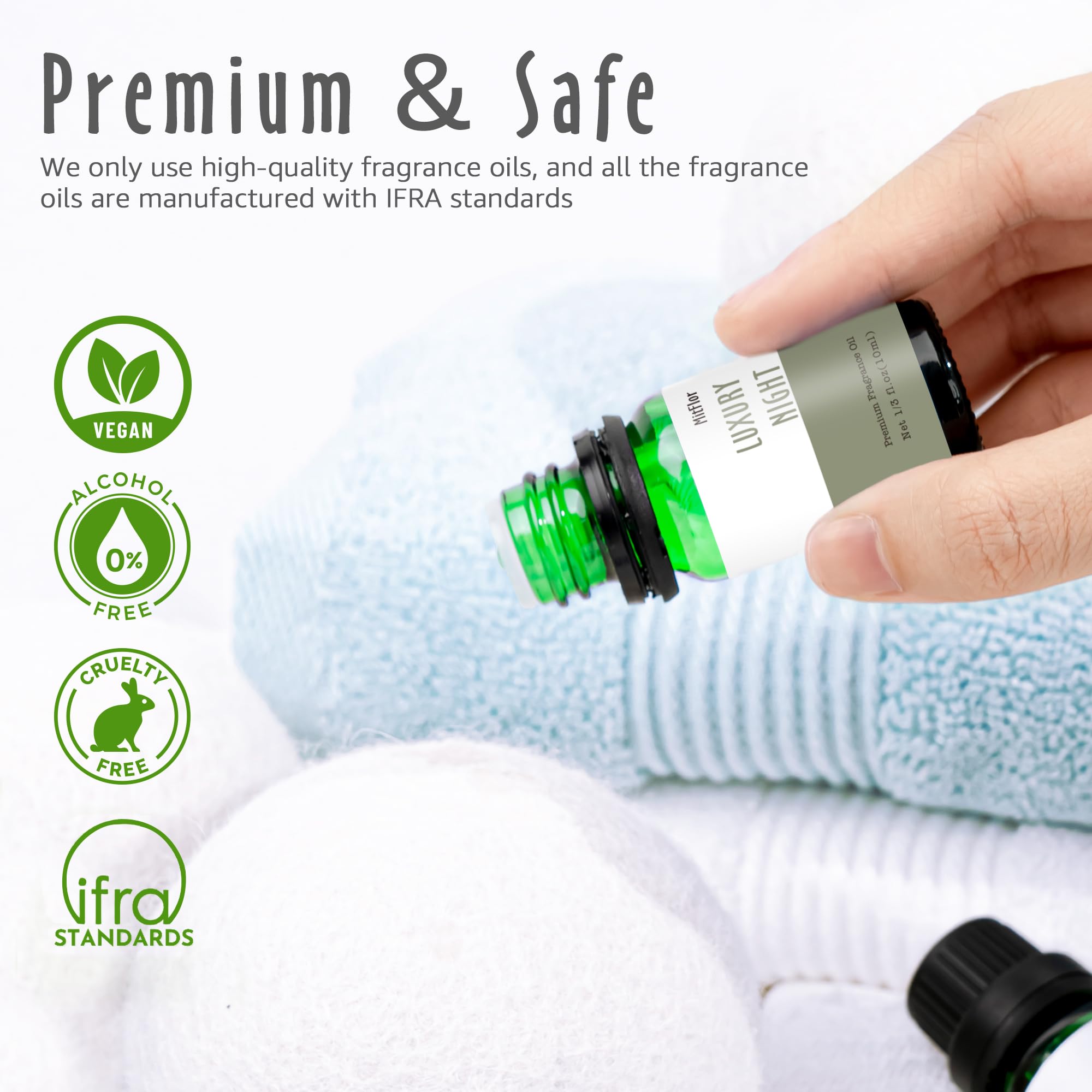 Fragrance Oils, MitFlor Hotel Collection Diffuser Oil for Home, Soap & Candle Making Scents - AB Mystery