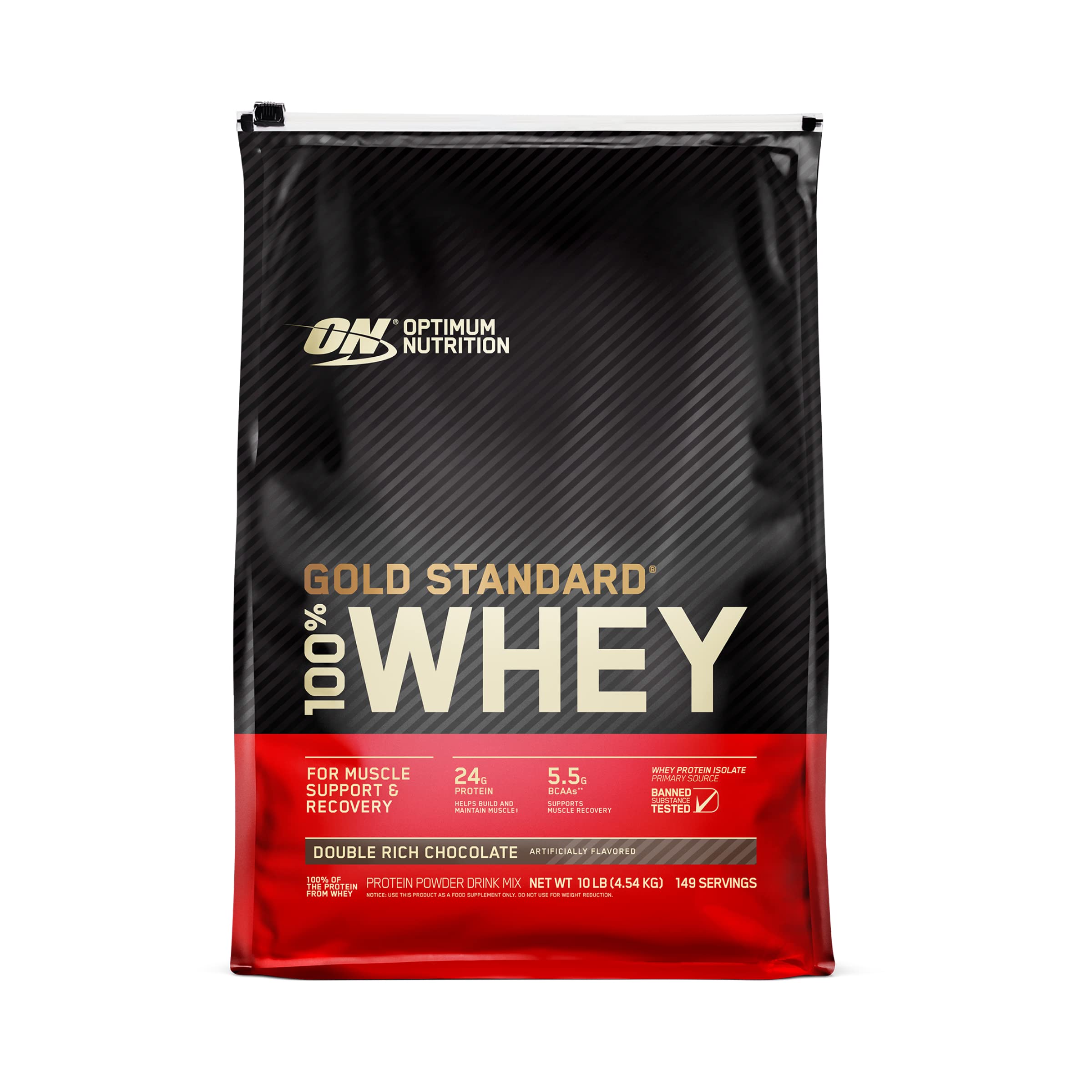 Optimum Nutrition Gold Standard 100% Whey Protein Powder, Double Rich Chocolate - AB Mystery