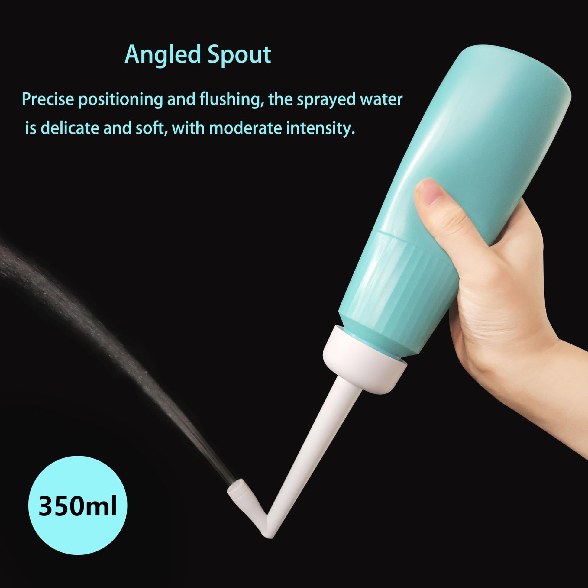 Portable 11.8 Oz Bidet, Feminine Care Irrigator, Retractable Nozzle Travel Bidet with 60° Elbow - AB Mystery