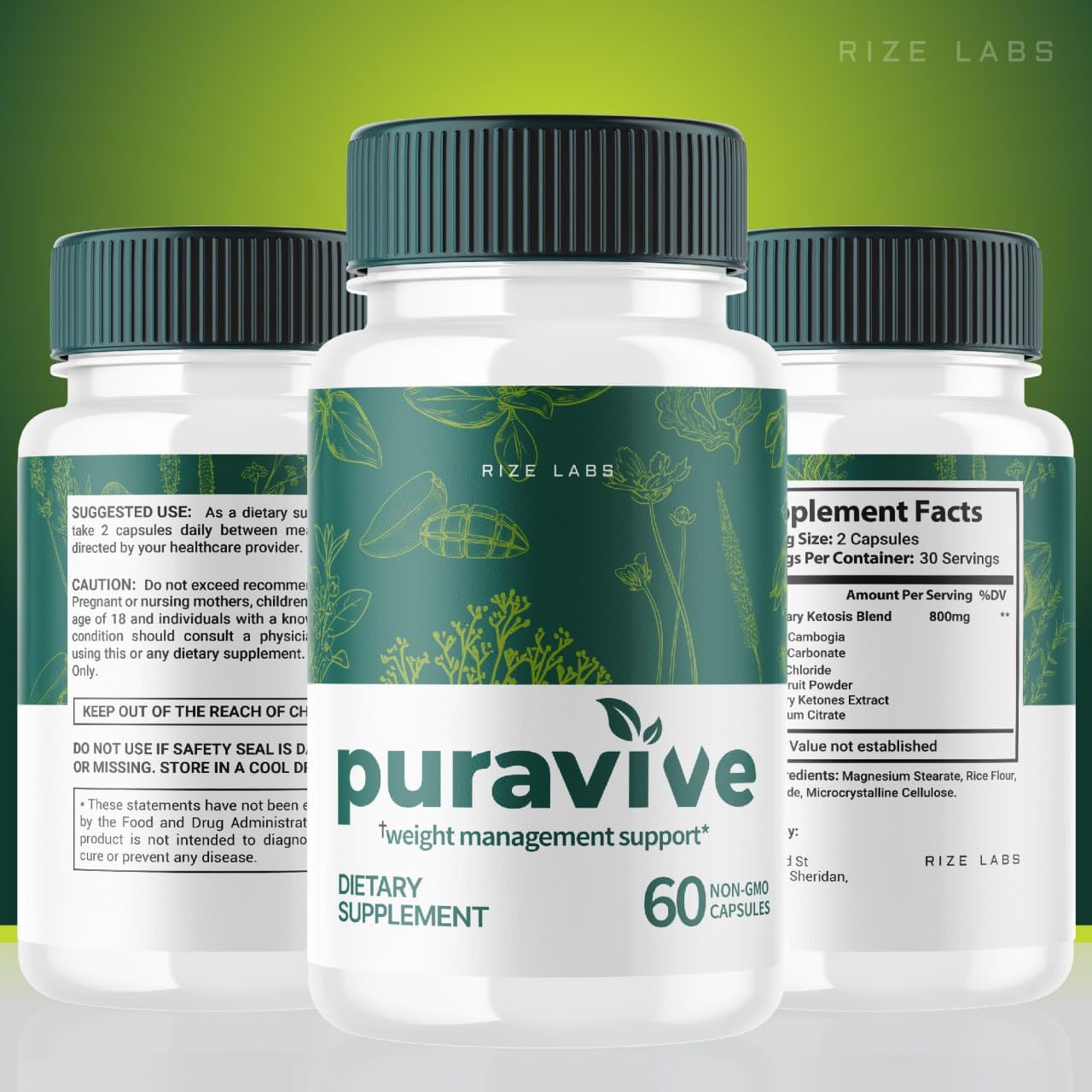 (5 Pack) Puravive Weight Health Pills, Puravive Exotic Rice Capsules Reviews, Purevive Weight