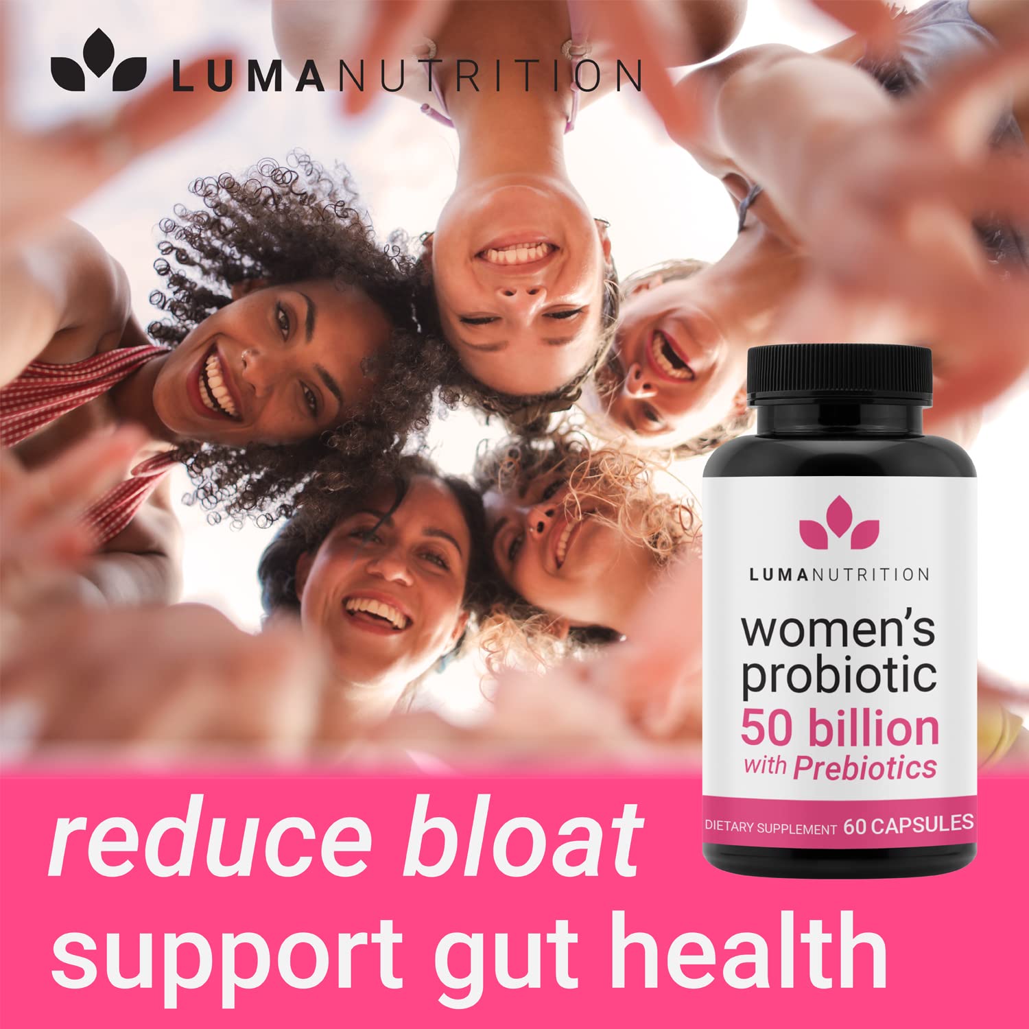 Luma Nutrition Probiotics for Women with Prebiotics - 50 Billion CFU - Formulated for Digestive - AB Mystery
