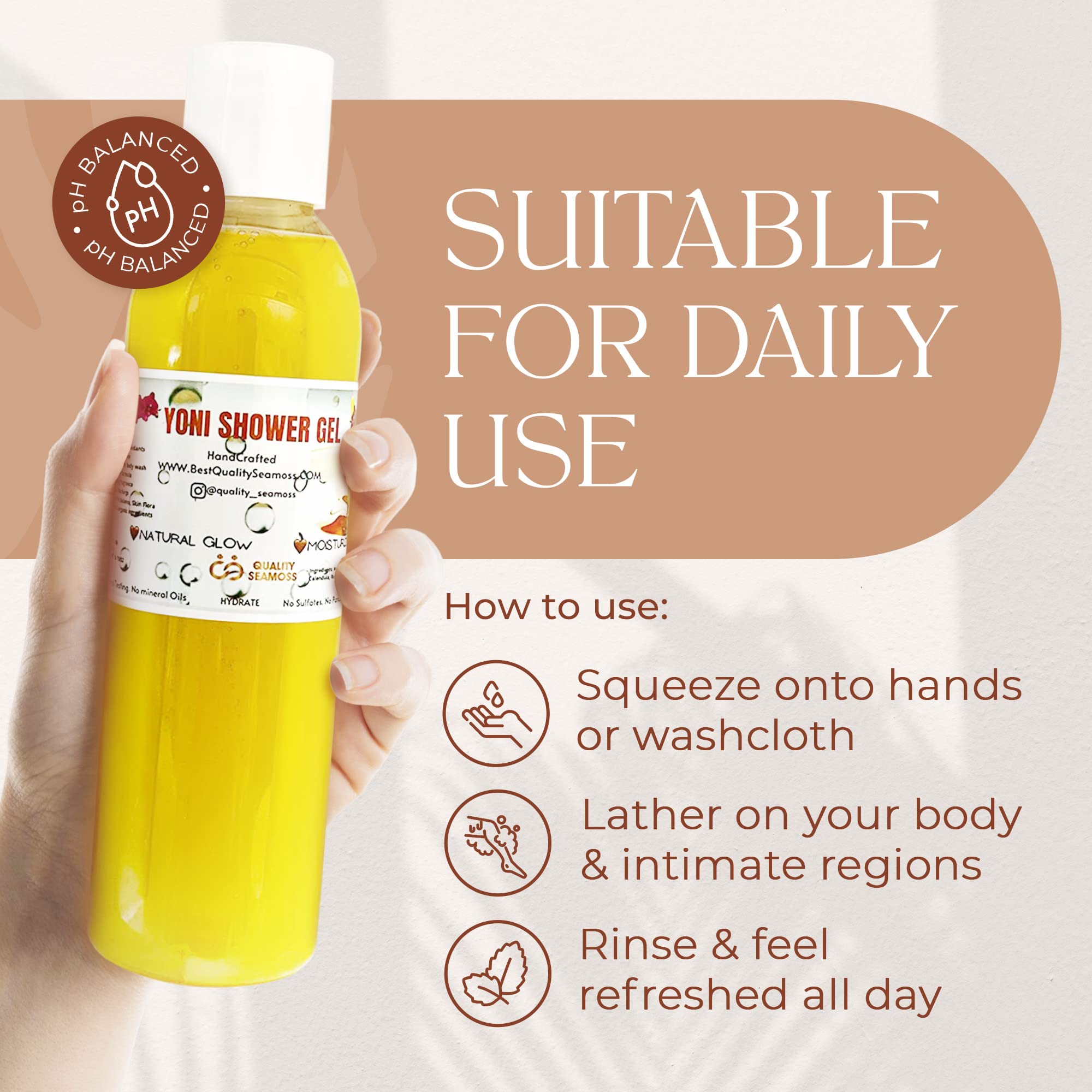 Ph Balance Feminine Wash - Vee Health & Yoni Wash Shower Gel- Use with Yoni Oil. Moisturizing Calendula - AB Mystery