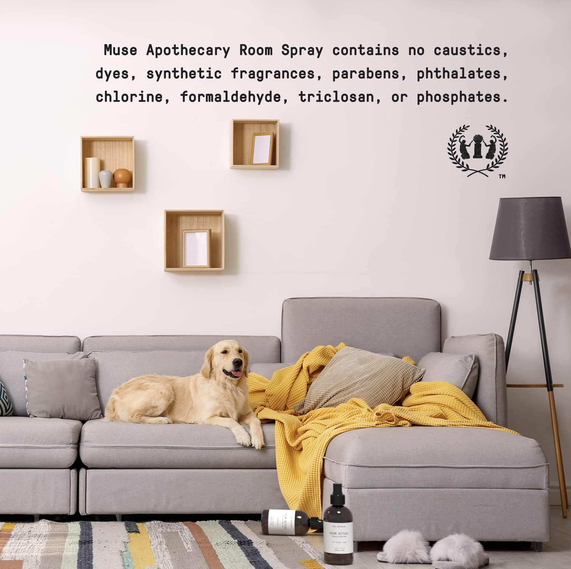 Muse Bath Apothecary Room Ritual - Aromatic and Relaxing Room Mist, 8 oz, Infused - AB Mystery