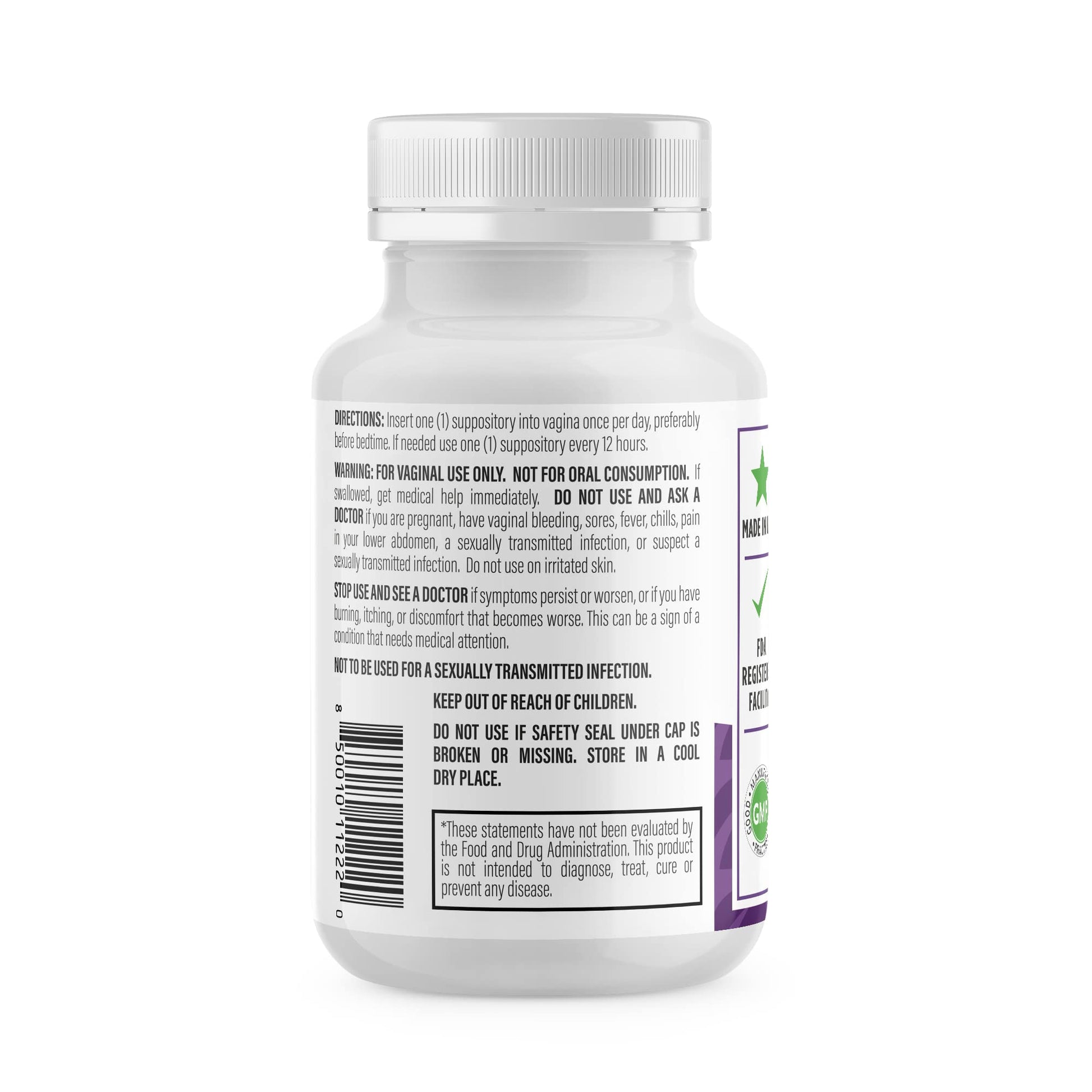 NewLife Naturals Boric Acid Vaginal Suppositories 600mg (60 Pack) with 28 Applicators - for pH Balance - AB Mystery