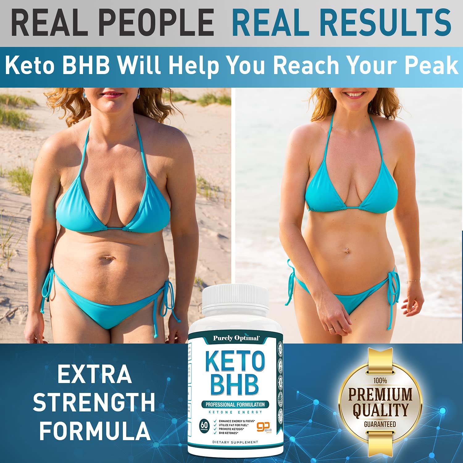 Purely Optimal Keto BHB Exogenous Ketones Supplement - Keto Diet Pills for Ketosis - AB Mystery