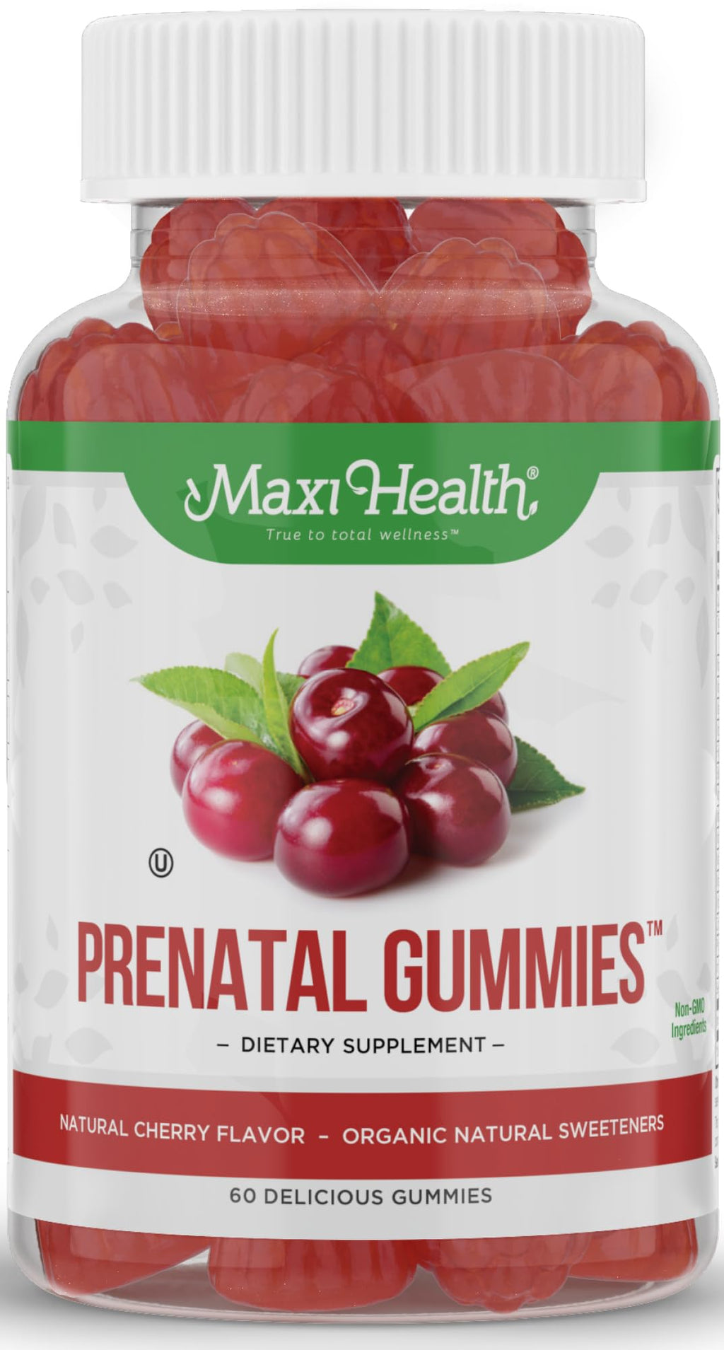 Organic Prenatal Gummies for Women - The Sweet Way to Nurture Your Tomorrow - Kosher Cherry Maxi Health