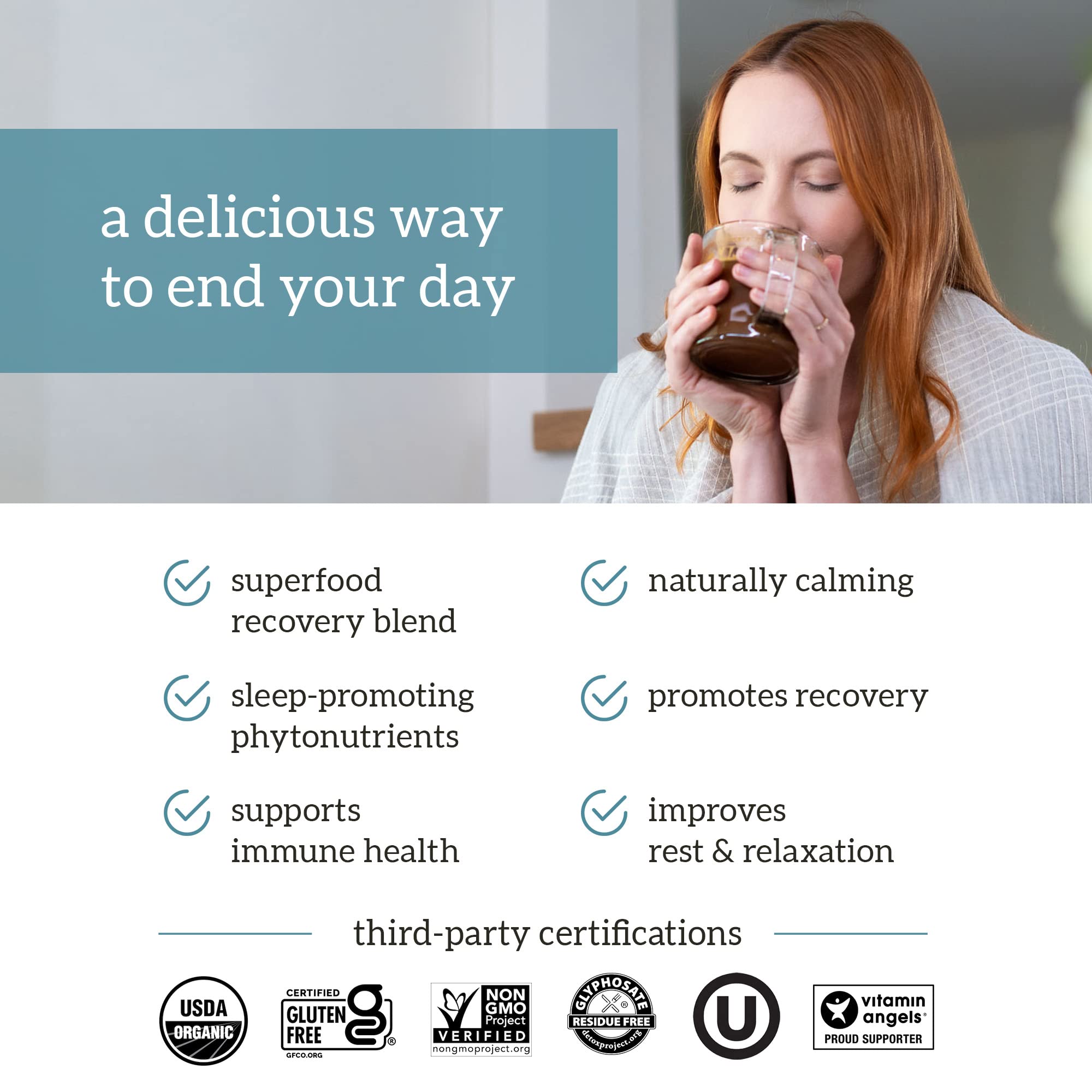 Organifi - Gold Chocolate - Superfood Supplement Powder - 20 Day Supply - Supports Rest - AB Mystery