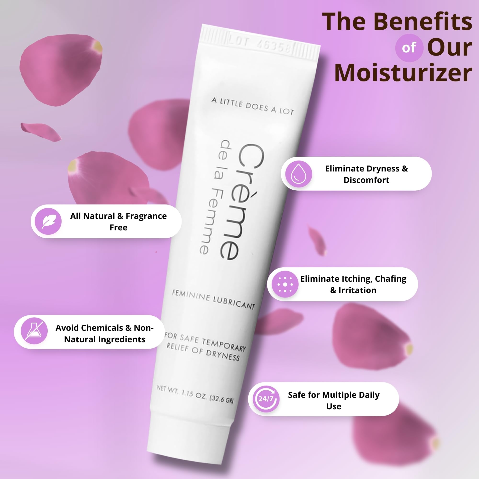 Crème De La Femme Daily Vaginal Moisturizing Cream for Long-Lasting Relief from Feminine Dryness - AB Mystery