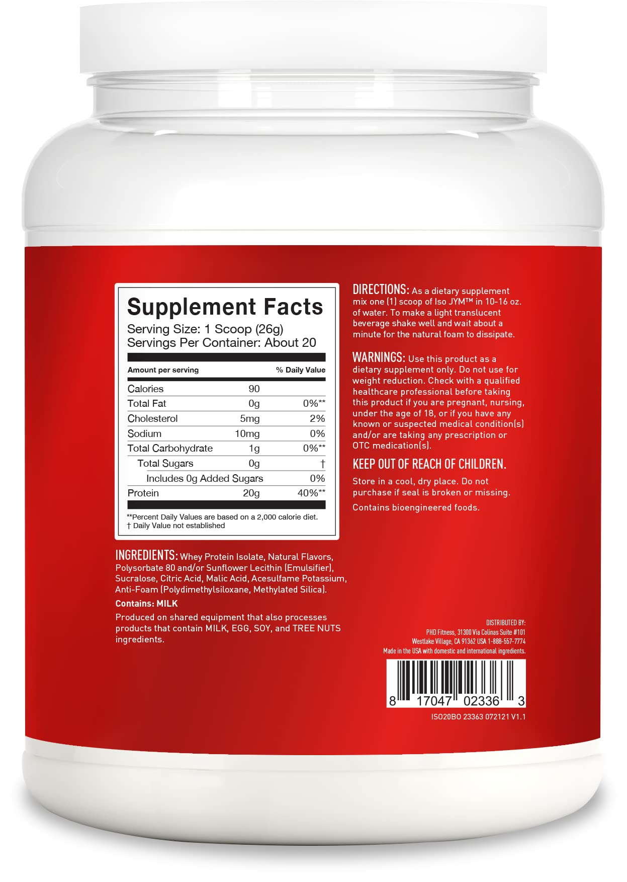 ISO JYM 20 Servings - Bombsicle - AB Mystery