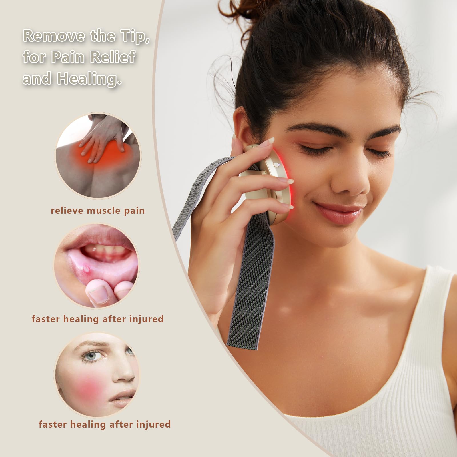 Red Light Therapy Device, Wearable Light Therapy Lamp for Pain Relief for Knee Muscle Feet Hands - AB Mystery