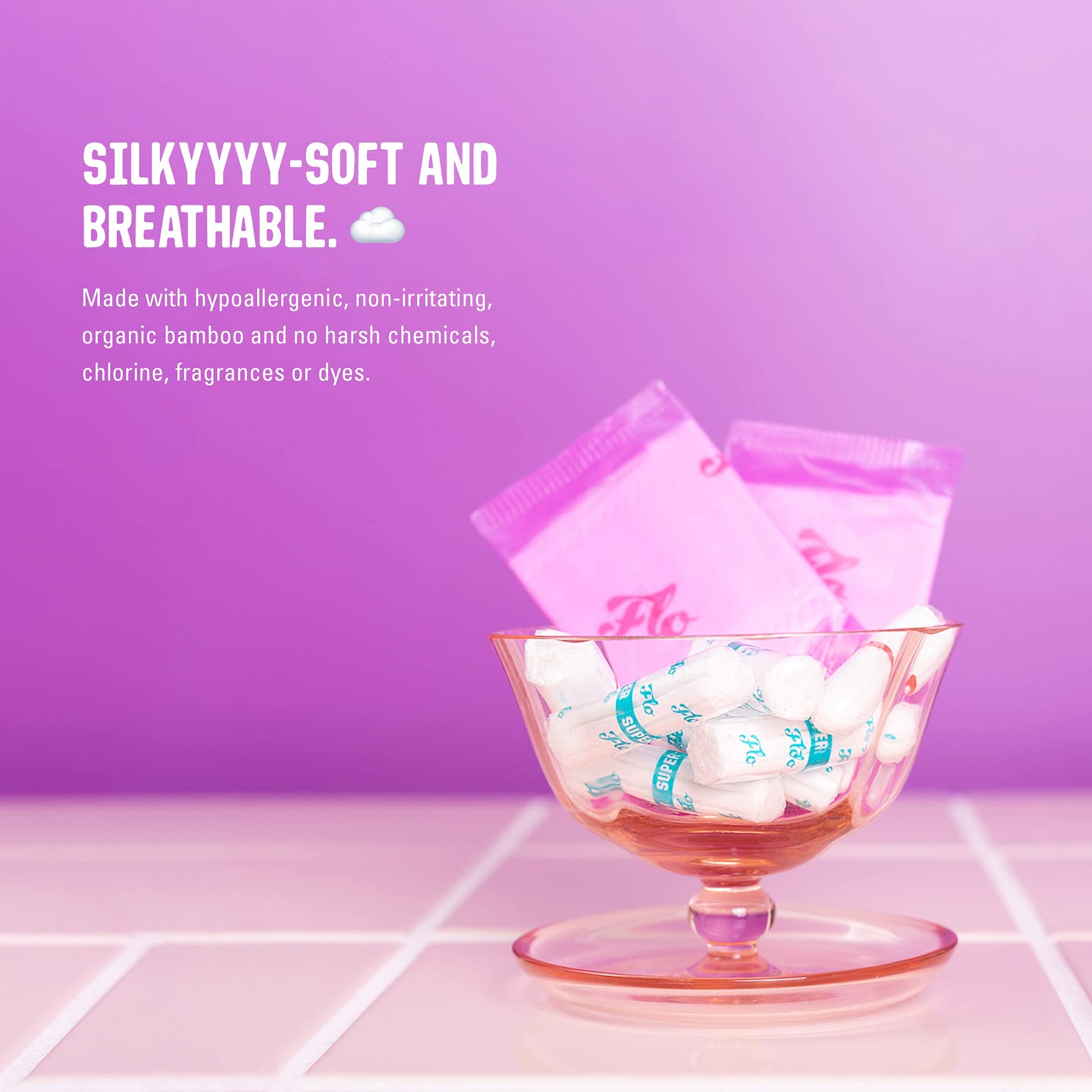 FLO - Organic Bamboo Daily Panty Liners, Plant-Based Cotton, Biodegradable - AB Mystery