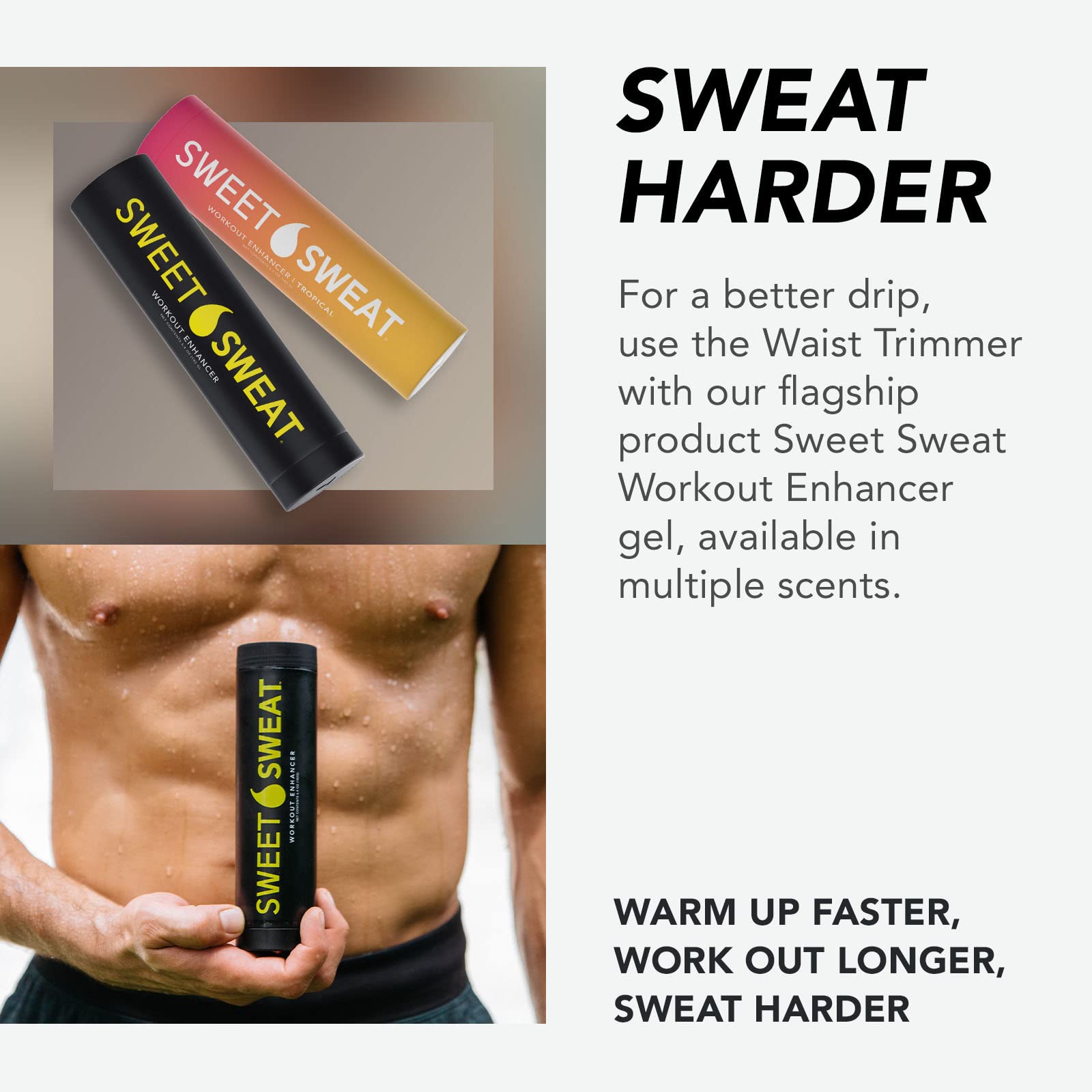 Sports Research Sweet Sweat Waist Trimmer Get More from Your Workout - Medium - AB Mystery