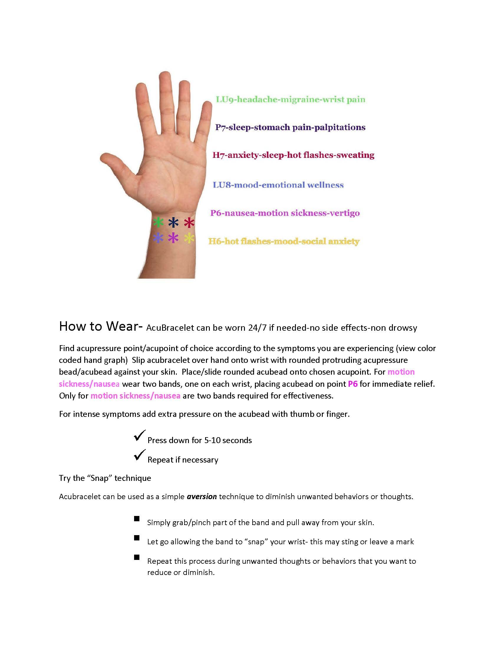 AcuBalance Women's Health Bracelet-Waterproof Acupressure Band-Relief from Hot Flashes, Anxiety - AB Mystery