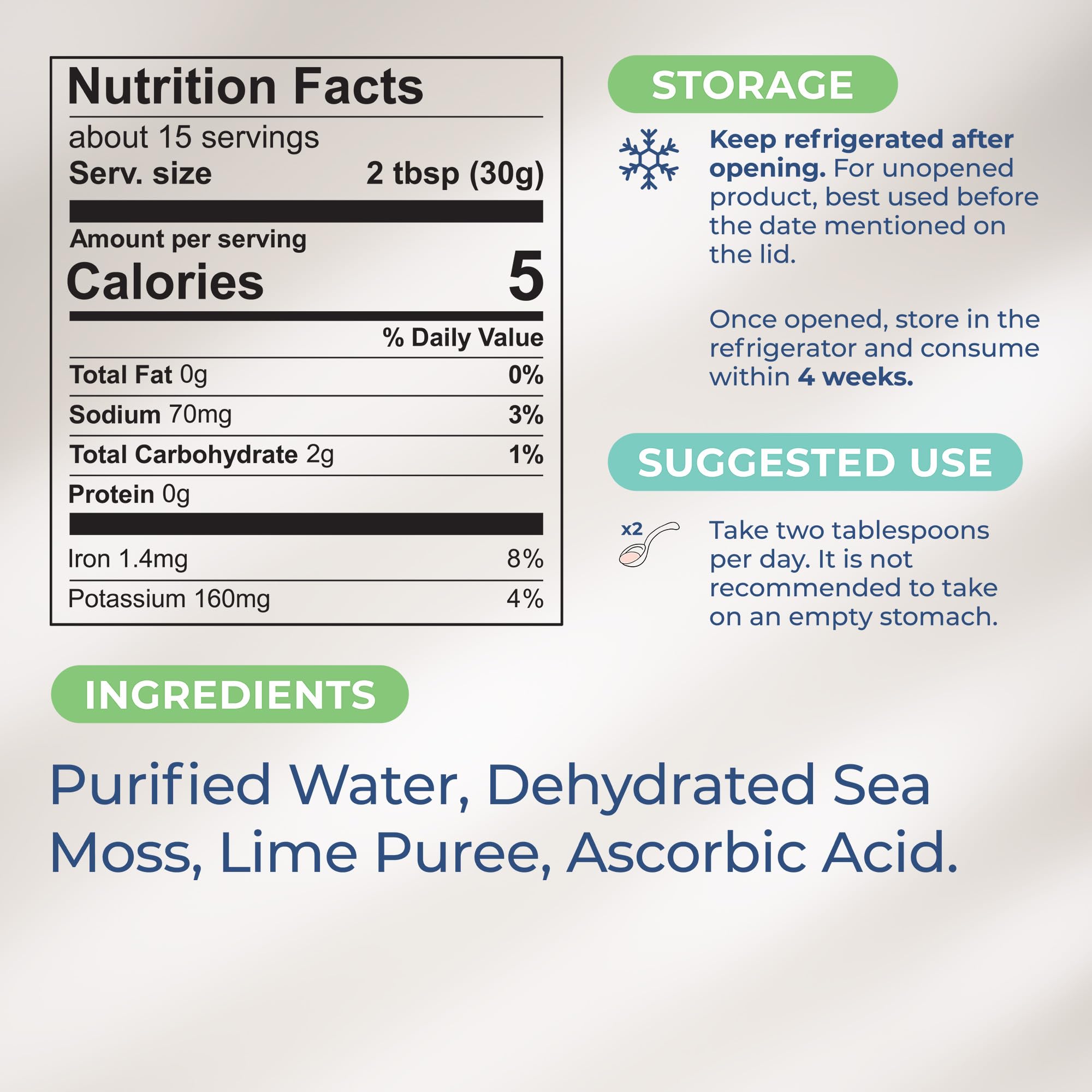 TrueSeaMoss Wildcrafted Irish Sea Moss Gel – Nutritious Raw Seamoss Rich in Minerals - AB Mystery