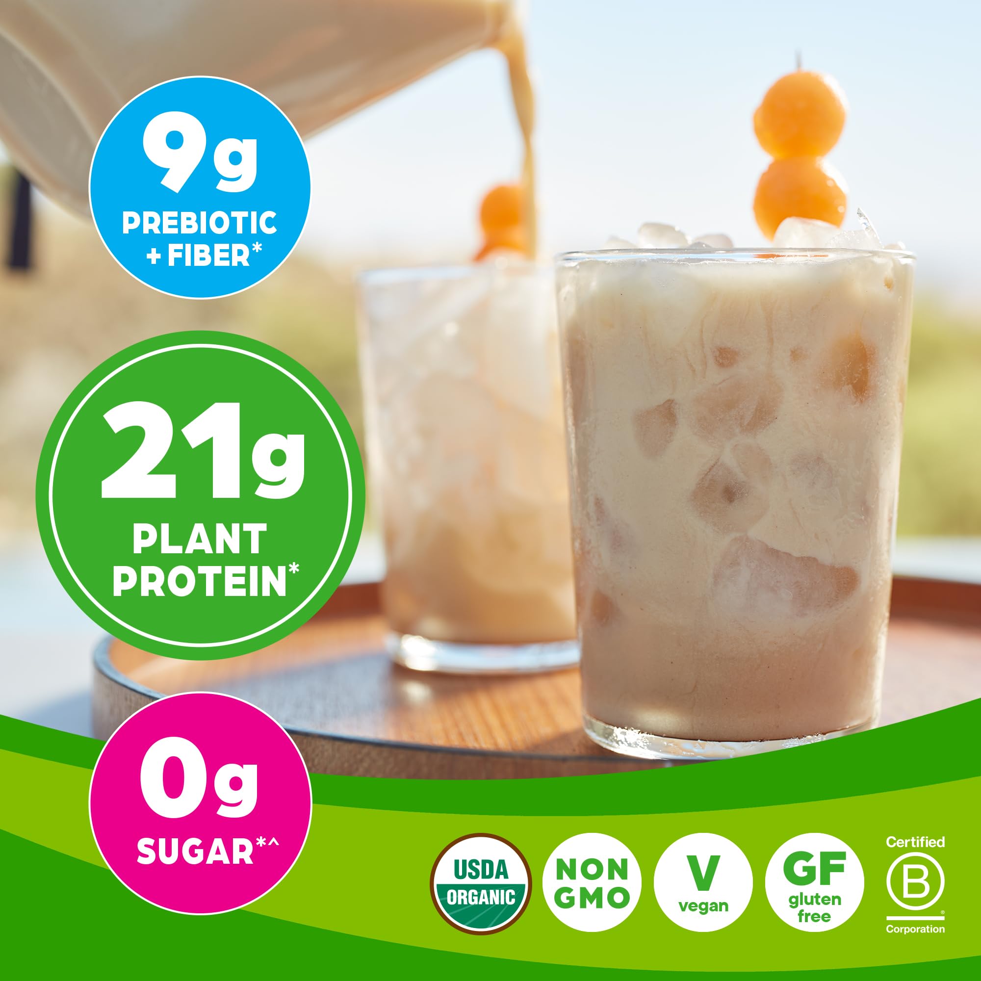 Orgain Organic Vegan Protein Powder, Horchata - 21g of Plant Based Protein, Low Net - AB Mystery