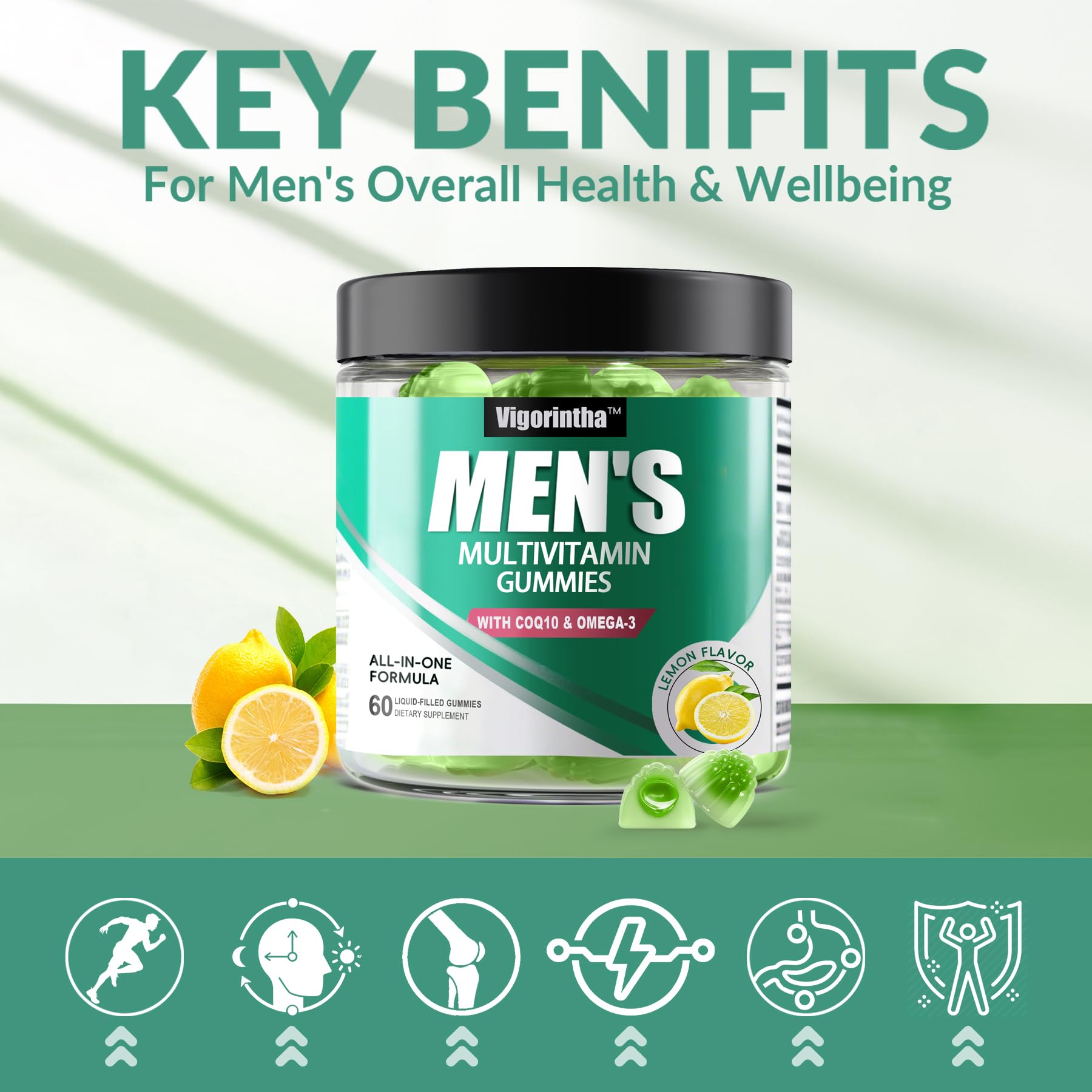 2 Pack Mens Multivitamins Gummies- Methylated Multivitamin for Men with Coq 10, Vegan Omega 3, Vitamins A C E D3 K2 B6 B12 B1 B2 - AB Mystery