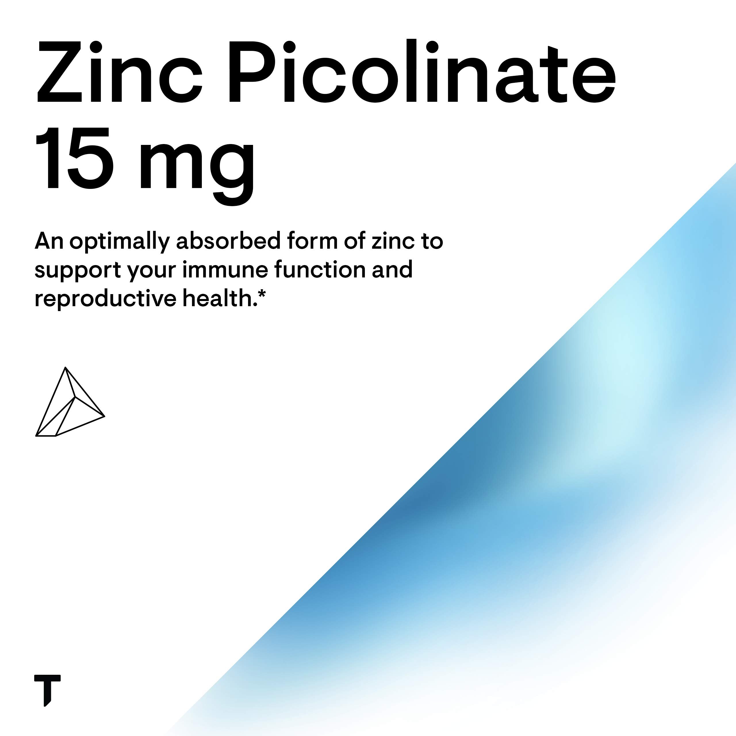 Thorne Zinc Picolinate 15mg - Highly Absorbable Zinc Supplement - Supports Wellness - AB Mystery
