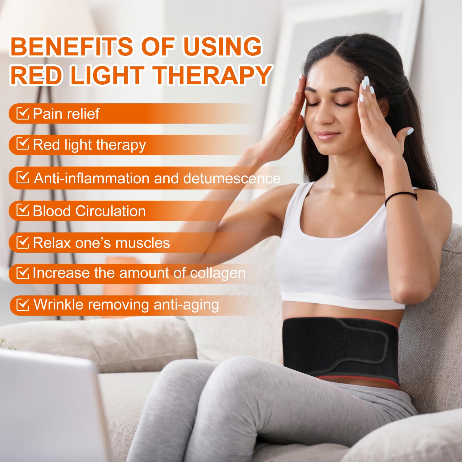 EquiZen Red Light Therapy Belt - Red Light Therapy for Body, Infrared Light Therapy Device - AB Mystery