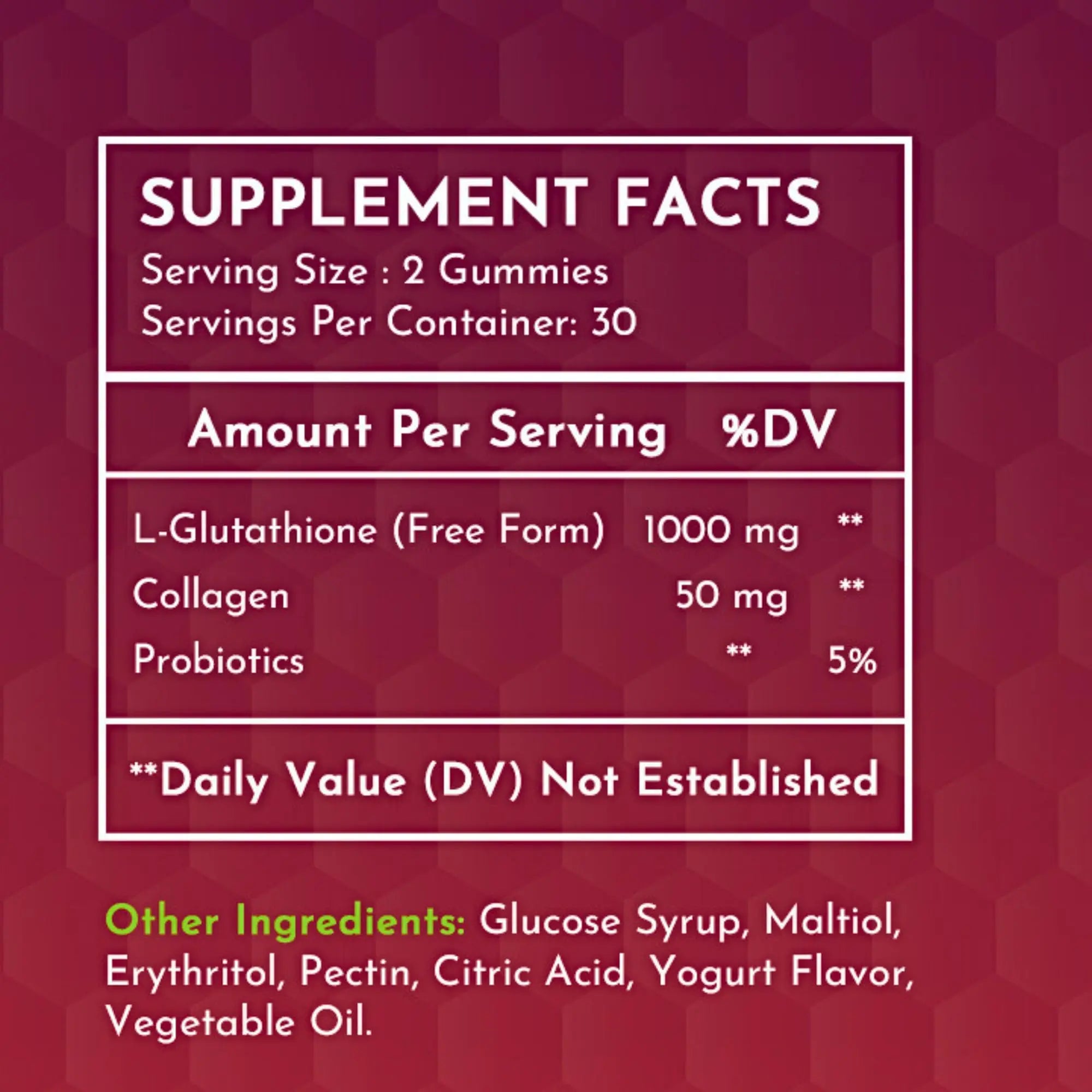 2 Pack Glutathione Gummies | with Marine Collagen | 1050mg per Serving | Antioxidant Support - AB Mystery