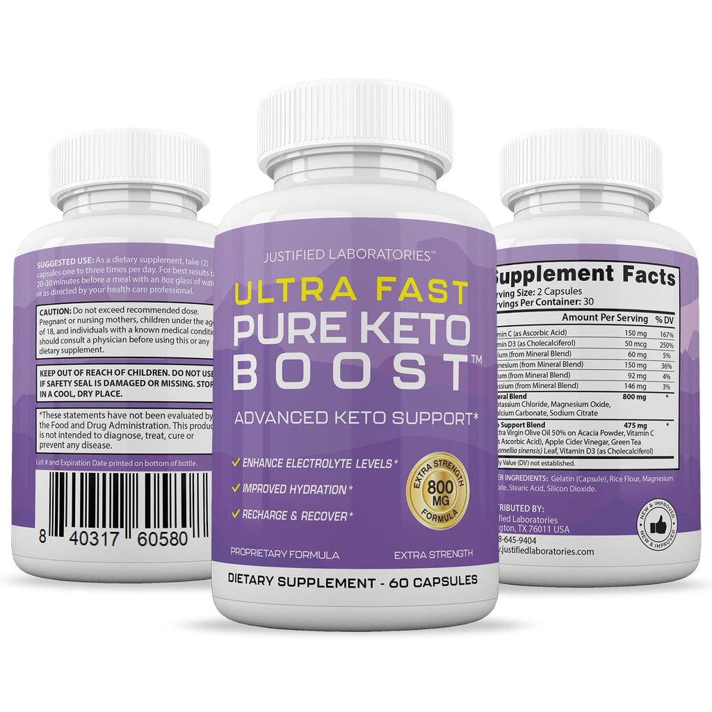 (5 Pack) Ultra Fast Pure Keto Boost Pills 1275MG New & Improved Formula Contains Apple - AB Mystery