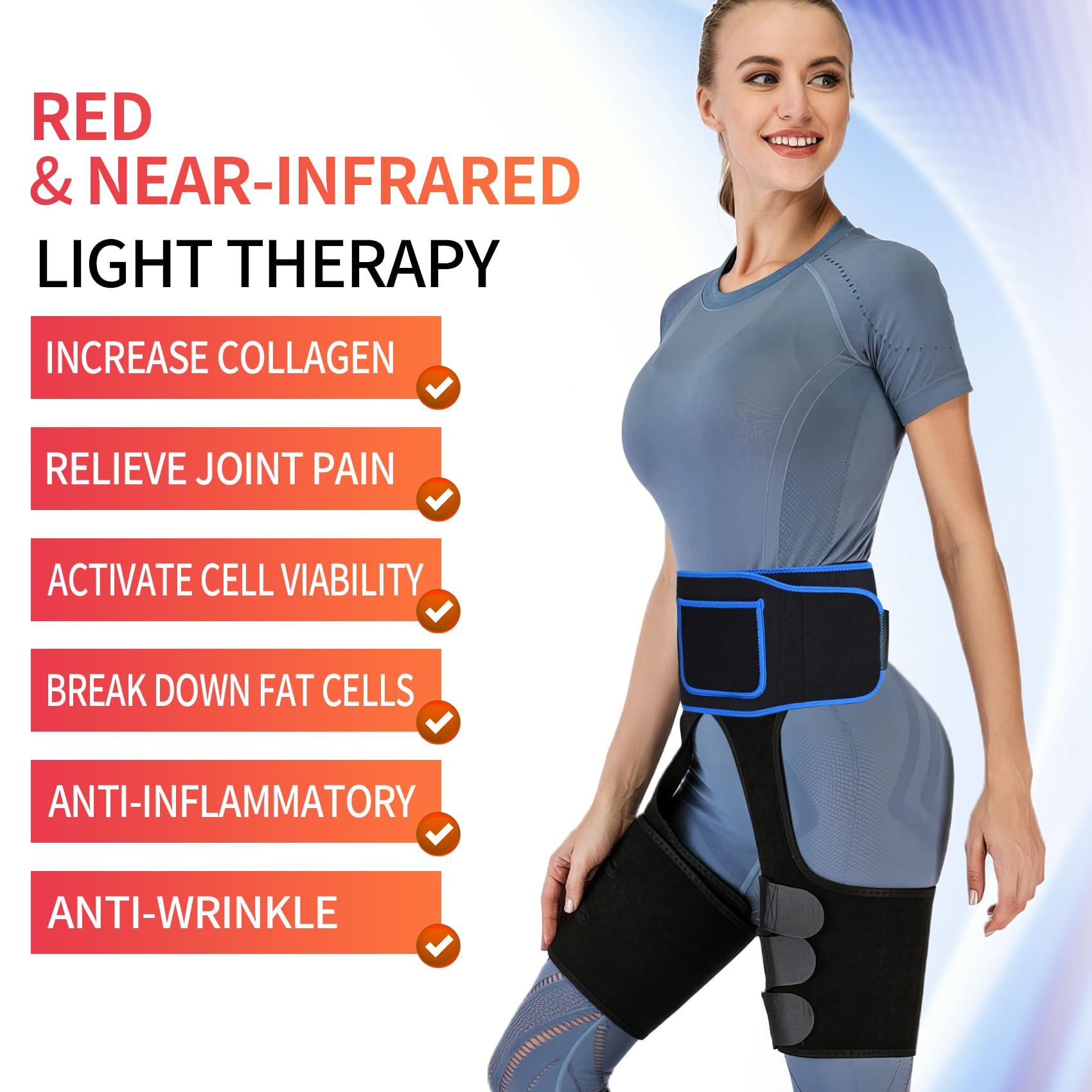 Red Light Therapy Belt, Infrared Light Therapy Red Light Therapy Device, Infrared Light Therapy Wrap - AB Mystery