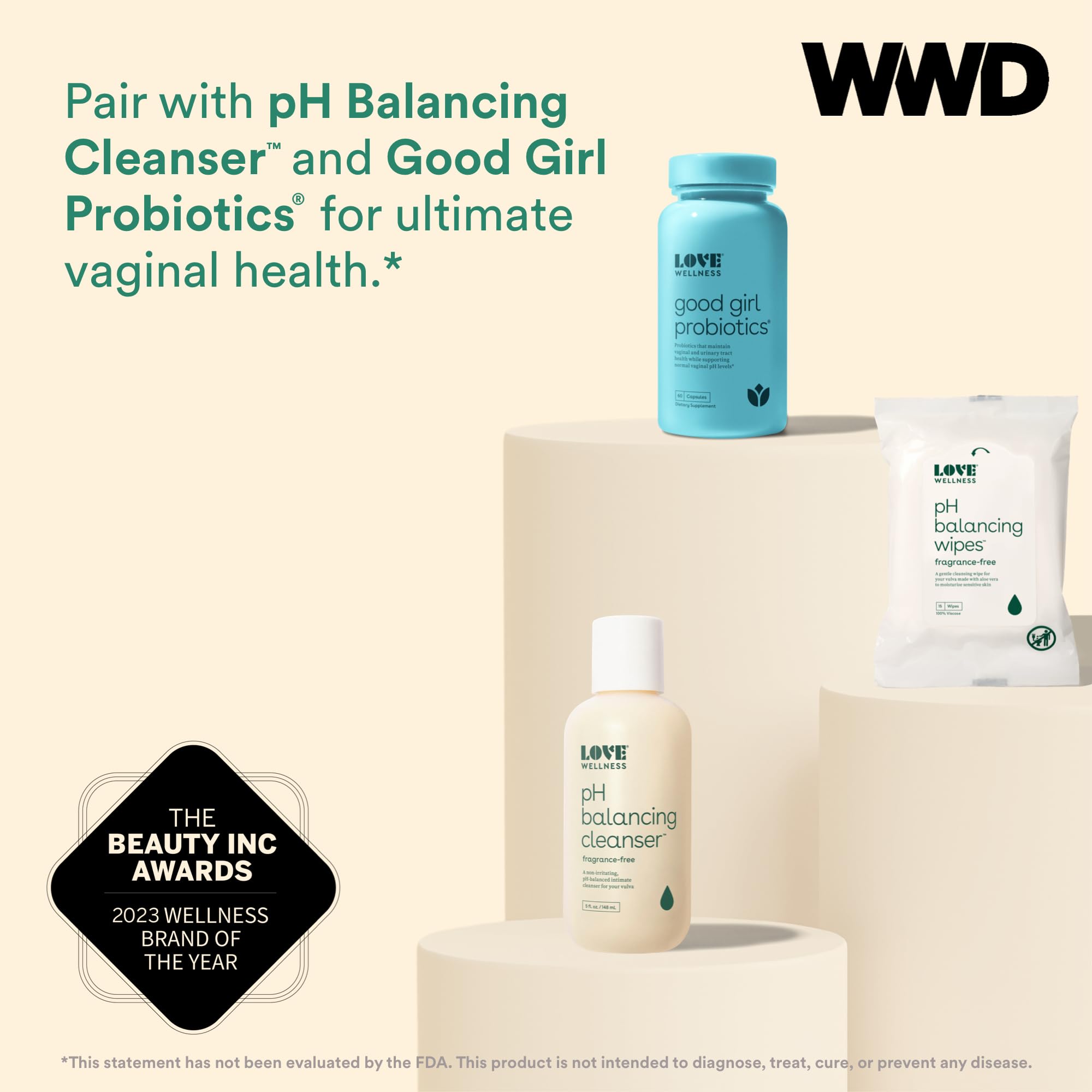 Love Wellness pH Balancing Wipes for Women | Feminine Hygiene for Cleansing with Aloe Vera - AB Mystery