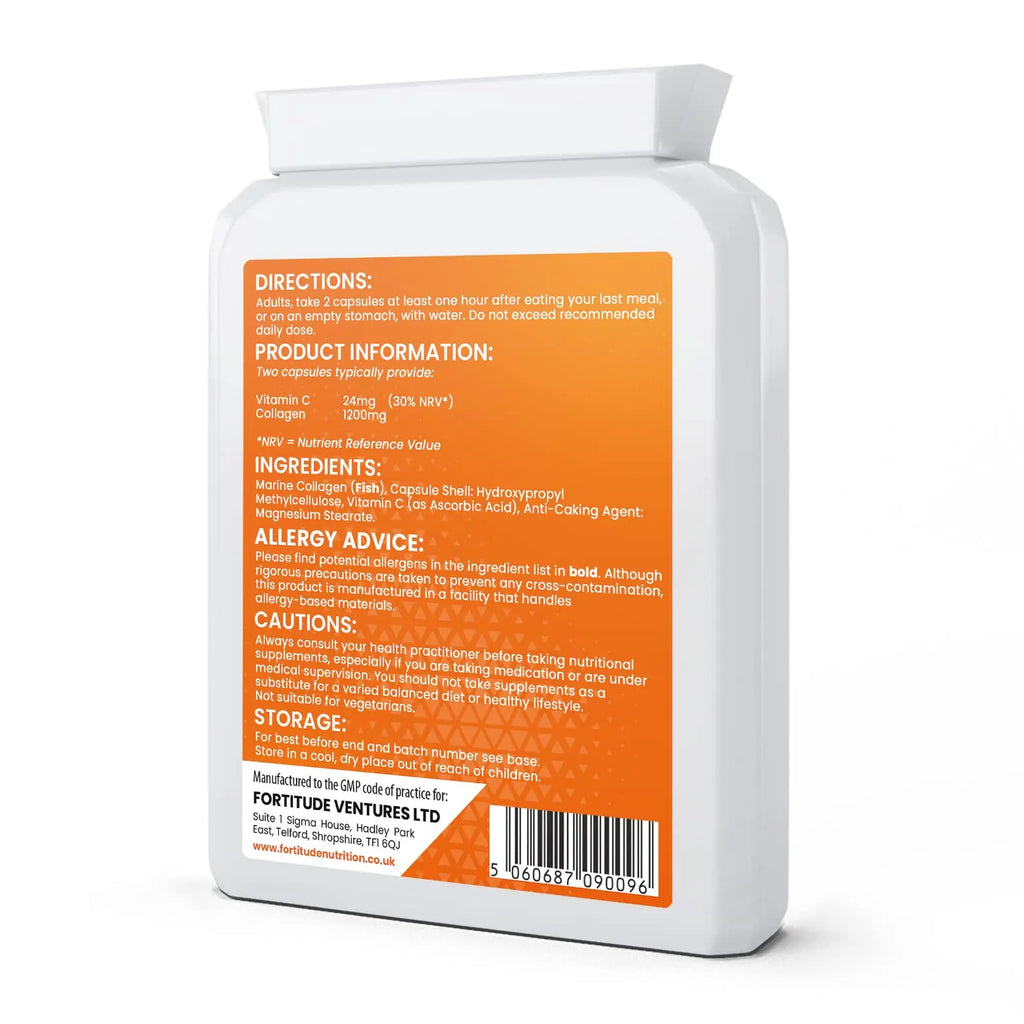 Marine Collagen Capsules | Hydrolyzed Marine Collagen with Vitamin C | High Strength Collagen - AB Mystery